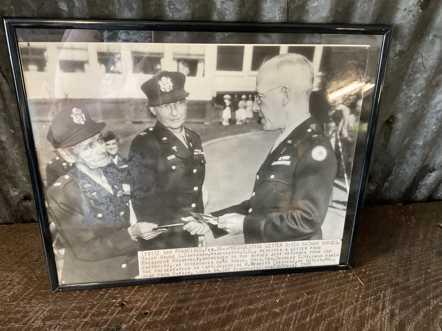 WWII Original Photo in frame. Associated Press