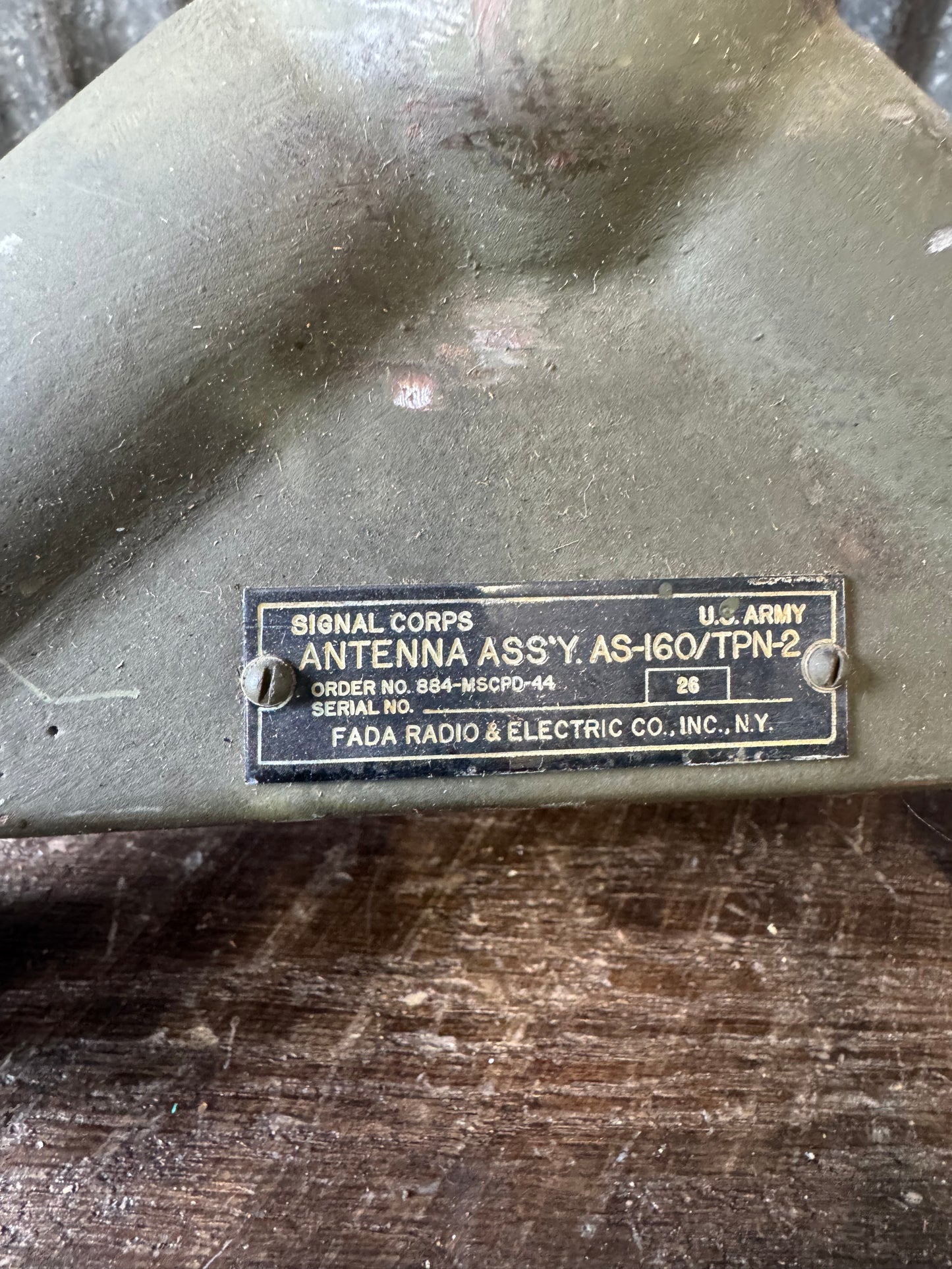 Signal Corps Antenna Assembly AS-160/TPN-2