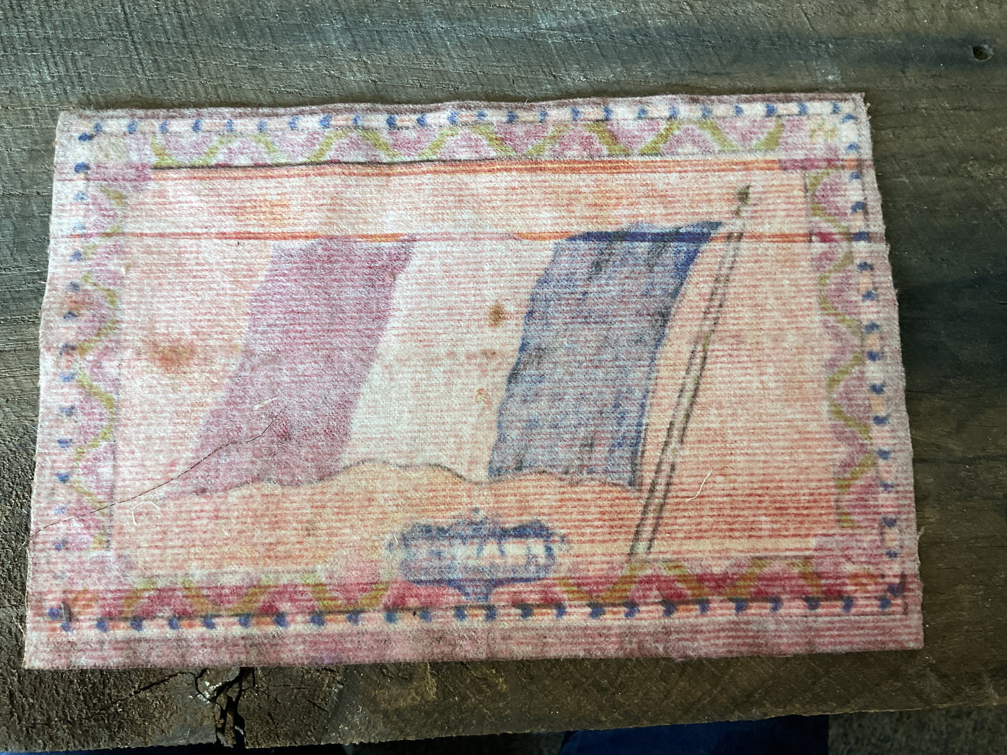 WWI Tobacco Felt Flag (approx 9x6)
