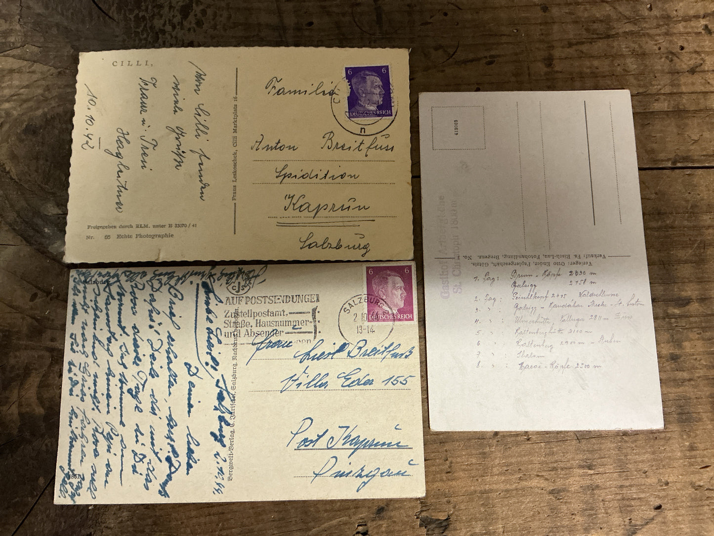 Original Austrian Alpine Tourist & Scenic Collection- Lot of 3 Postcards