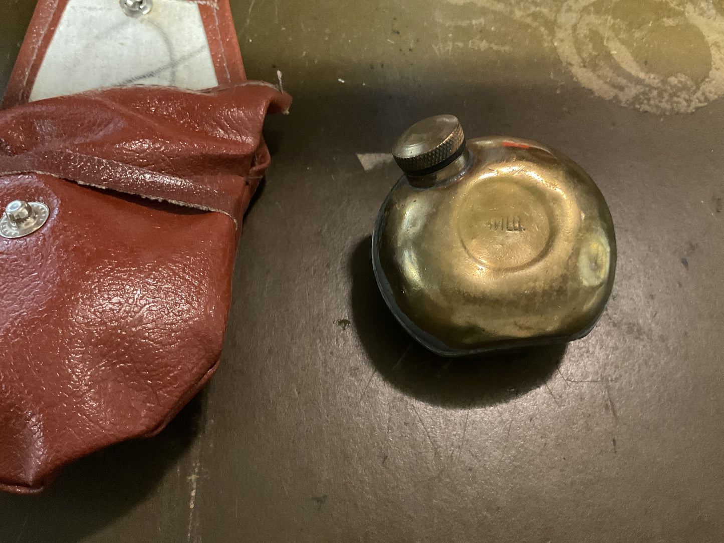 WWII Russian Army Brass Double Oil Container