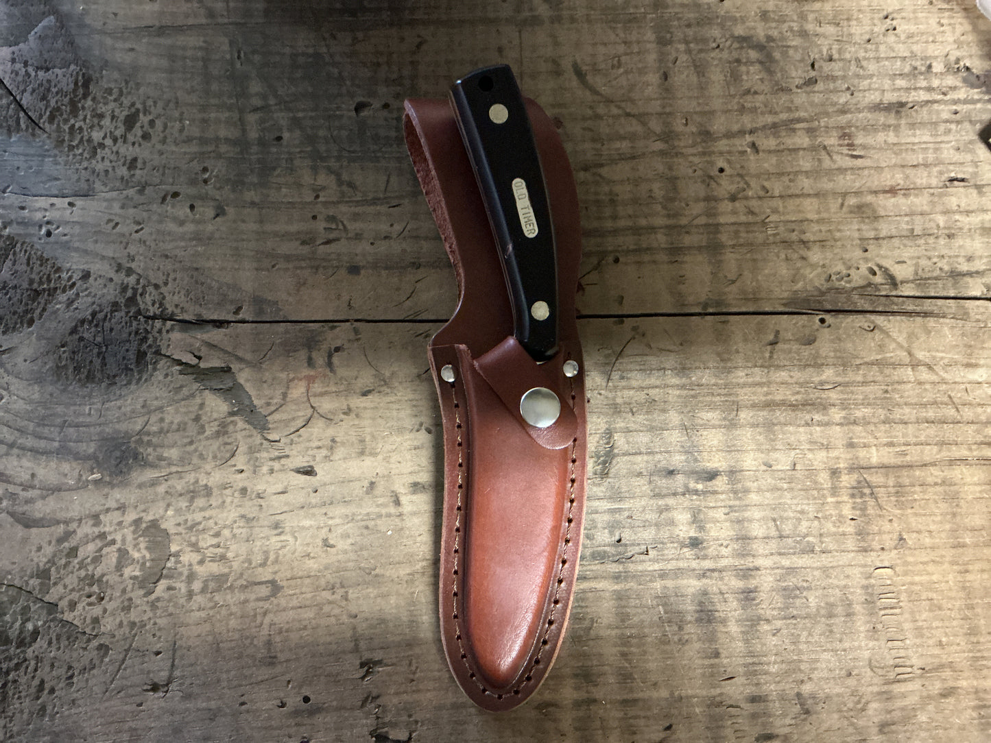 Schroeder Old Timer 158OT-Guthook Skinner Fixed Blade Knife w/ Sheath-New in Box