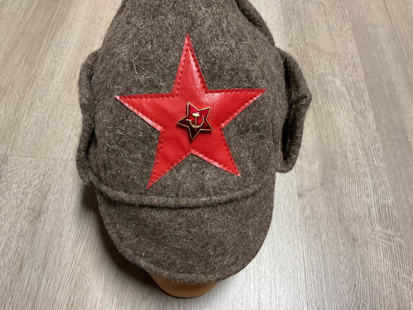 Repro Soviet Red Army Budenovka Winter Hat