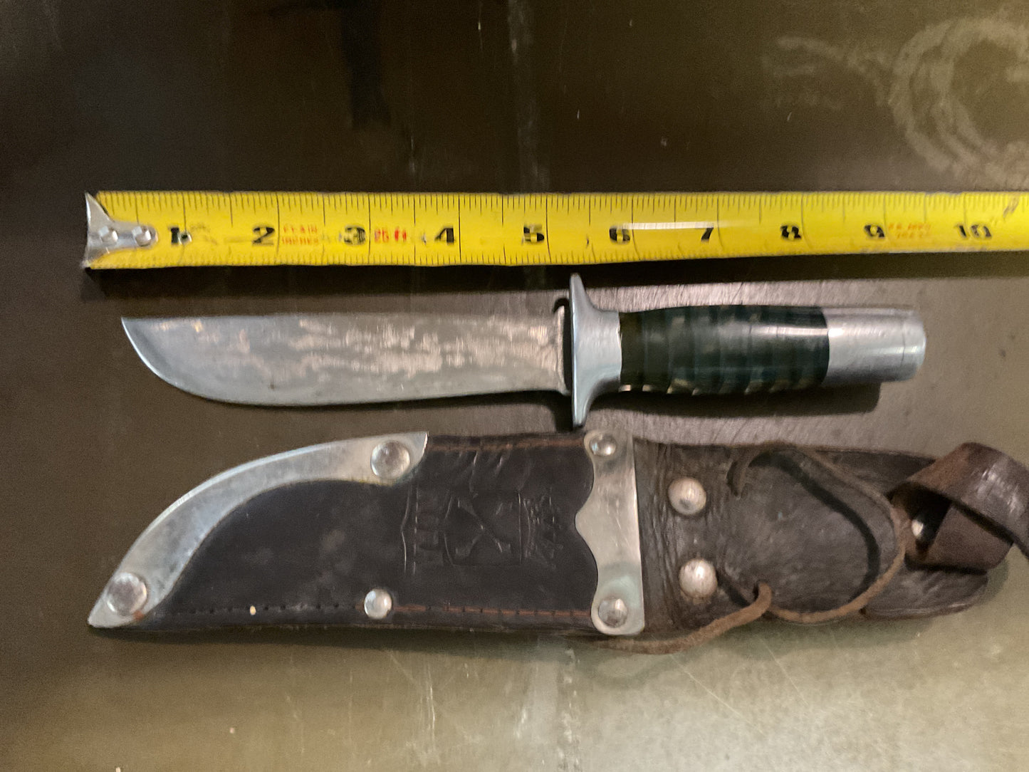 WWII Theatre Knife (crown Mora Stamped sheath)