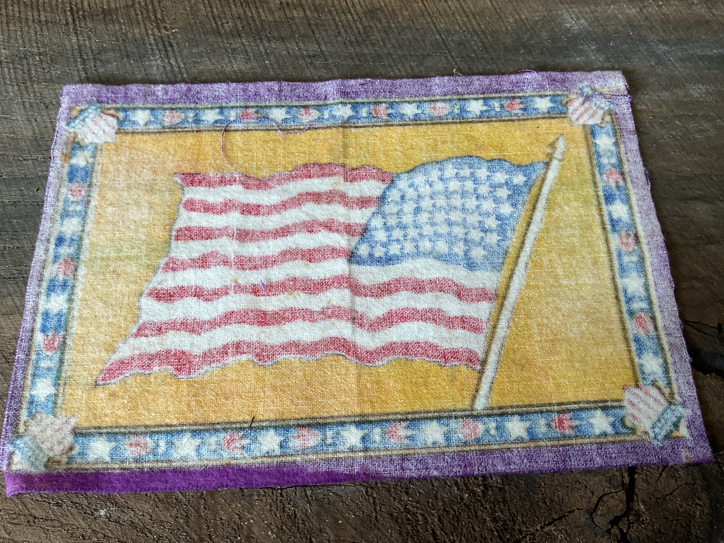 WWI Tobacco Felt Flag (approx 9x6)