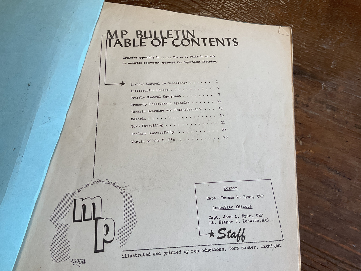 WWII MP Bulletin