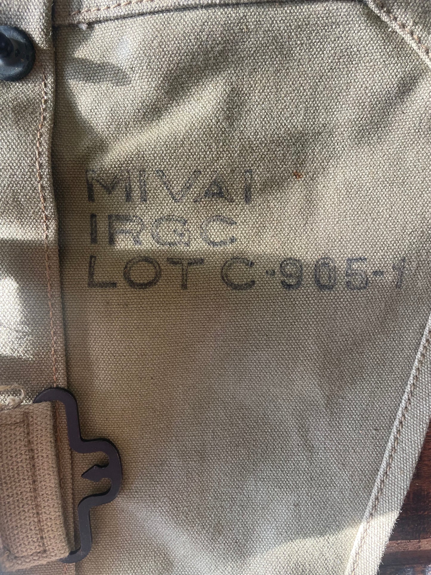 WWII Army Service Gas Mask Bag with Anti-Dim Cloth