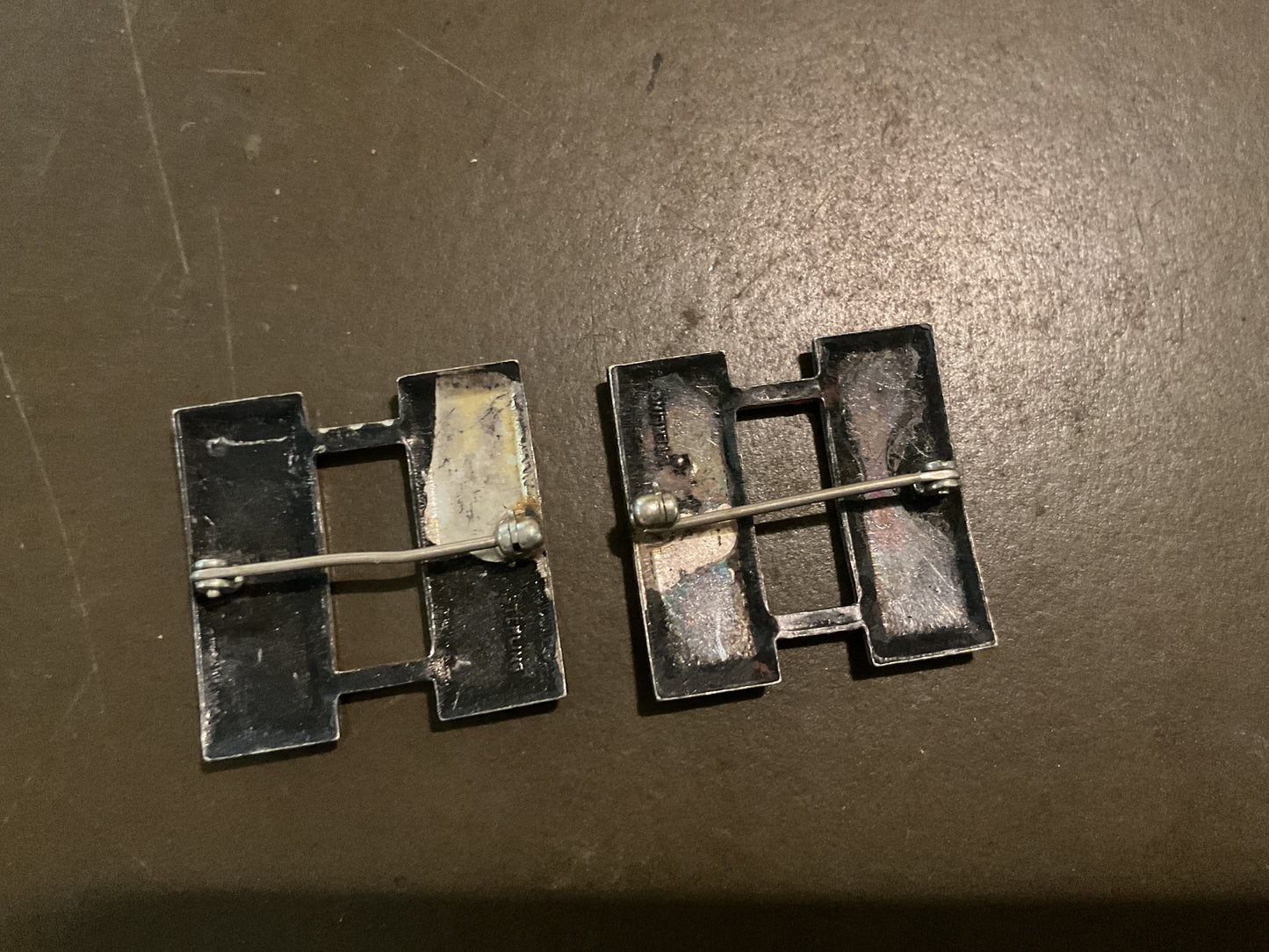 WWII ARMY Captain Rank Shoulder Insignia Pins