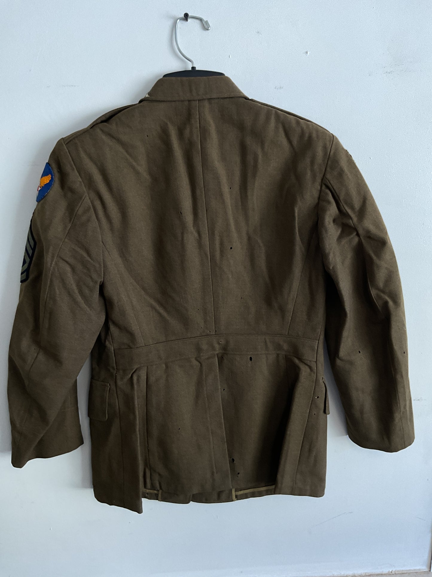 WWII U.S. Army China-Burma-India Theater Service Dress Jacket - Sergeant Rank with Ruptured Duck Patch - Size 35S
