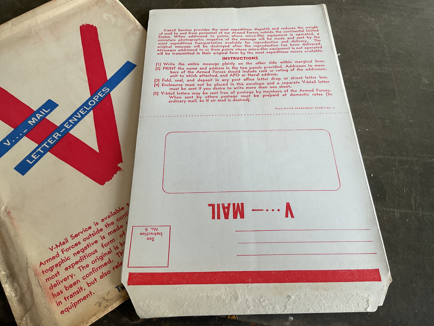 WWII V-Mail Letter Sheet Envelopes