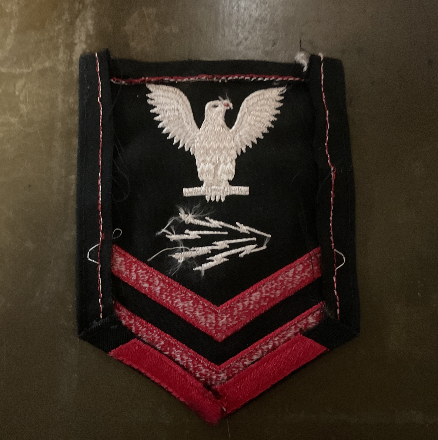 U.S. Navy E-6 Petty Officer First Class Aviation Electronics Technician AT Rating Badge Patch