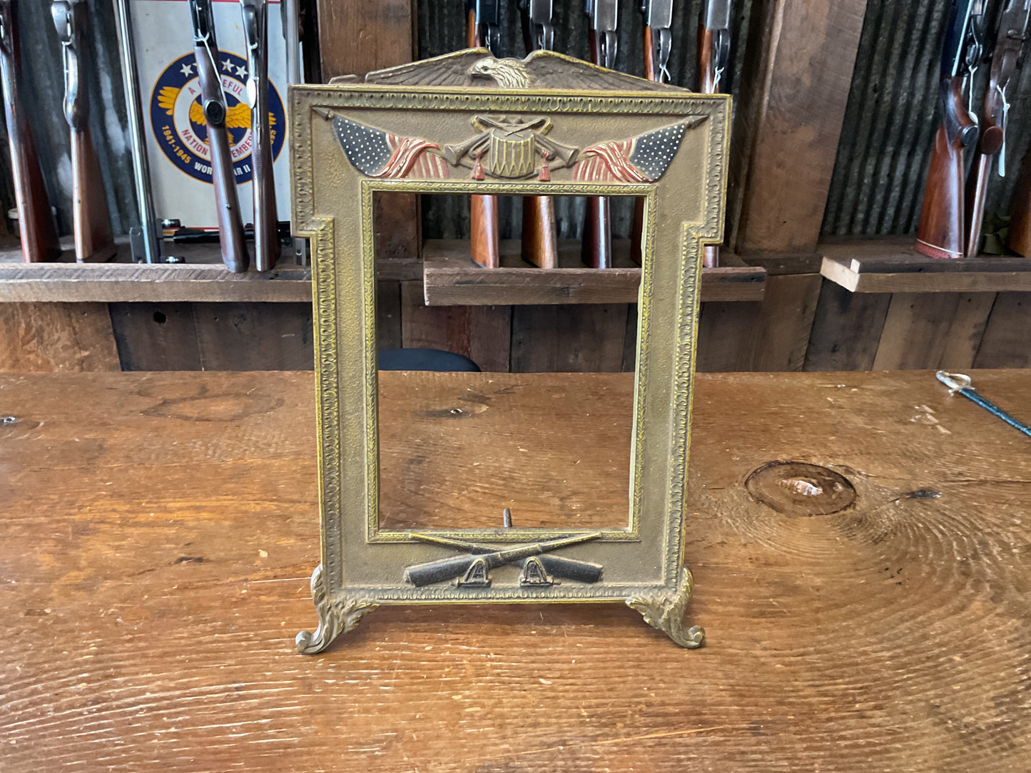 WWI BRASS Picture Frame