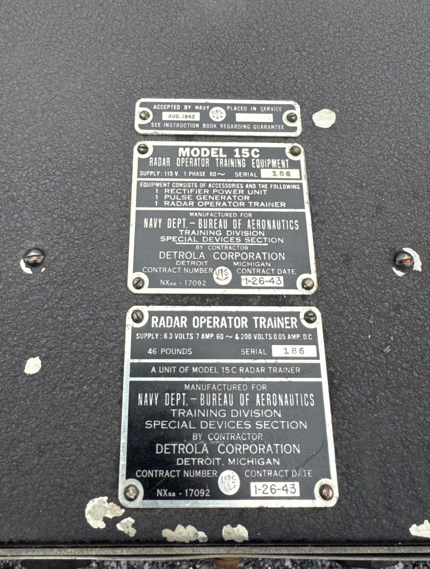 WWII U.S. Navy Detrola Model 15C Radar Operator Trainer