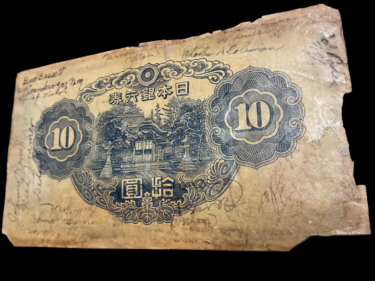 GI Signed Pacific Souvenir Bill