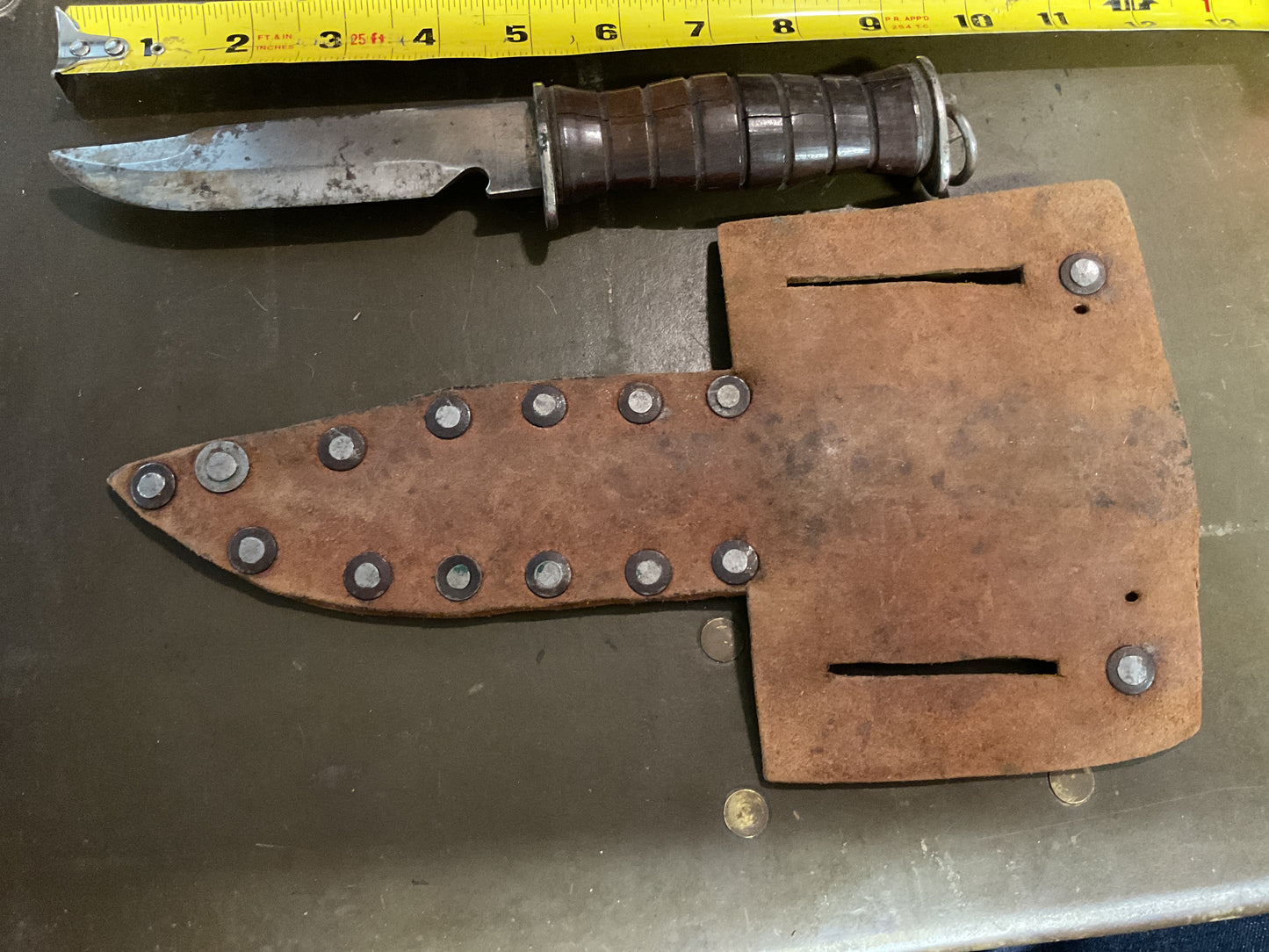 WWII Theatre Knife cracks on handle
