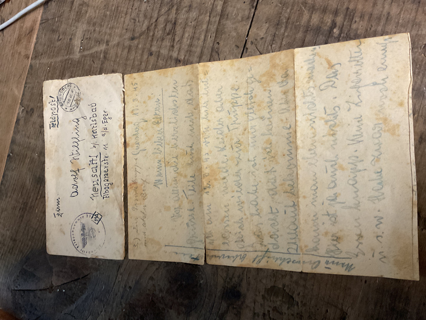 WWII German Wehrmacht Feldpost Letter & Envelope-Feldpost Nr. 23853-1943