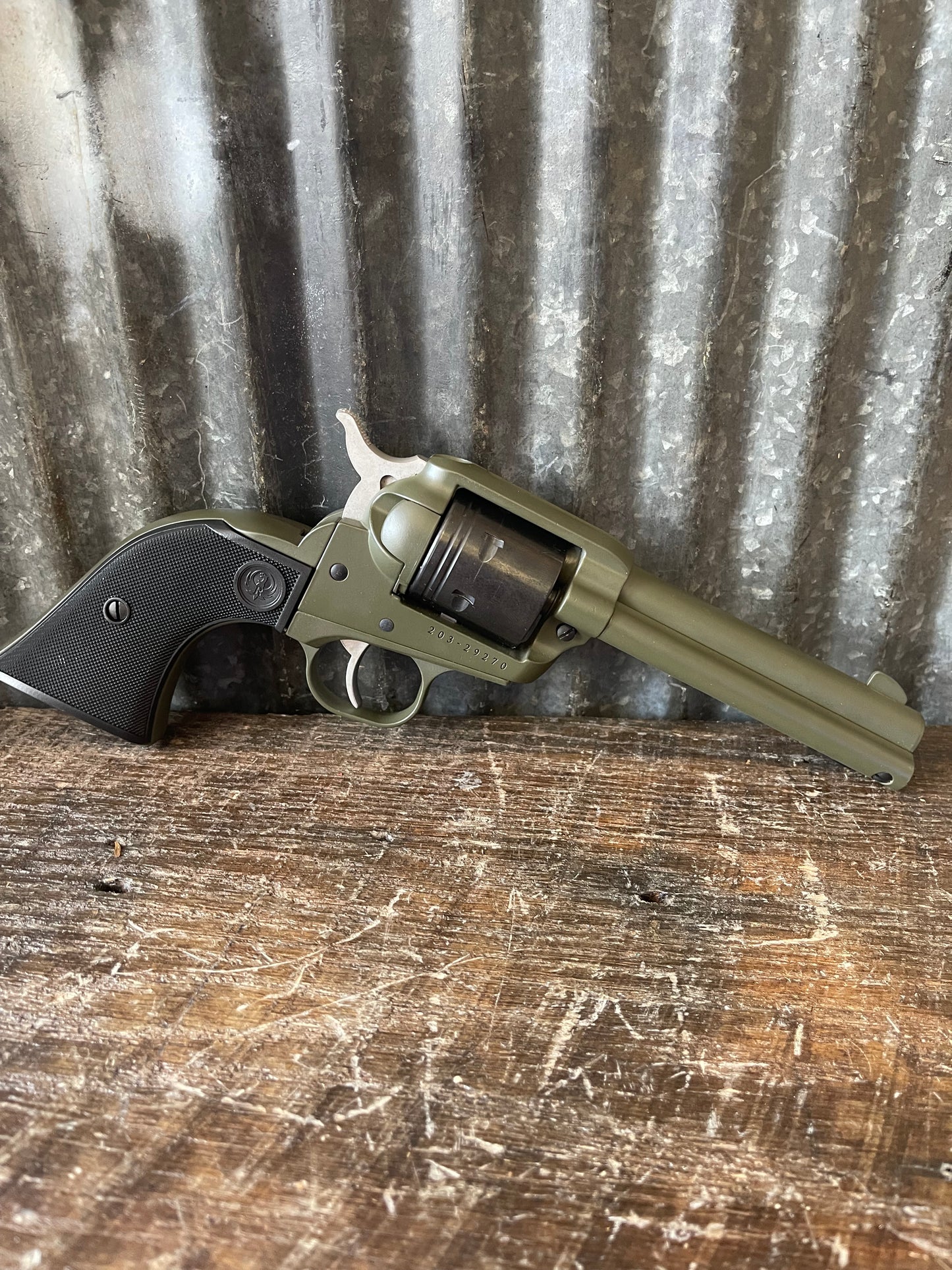 Ruger Wrangler .22 LR Single-Action Revolver – OD Green / Black Cylinder