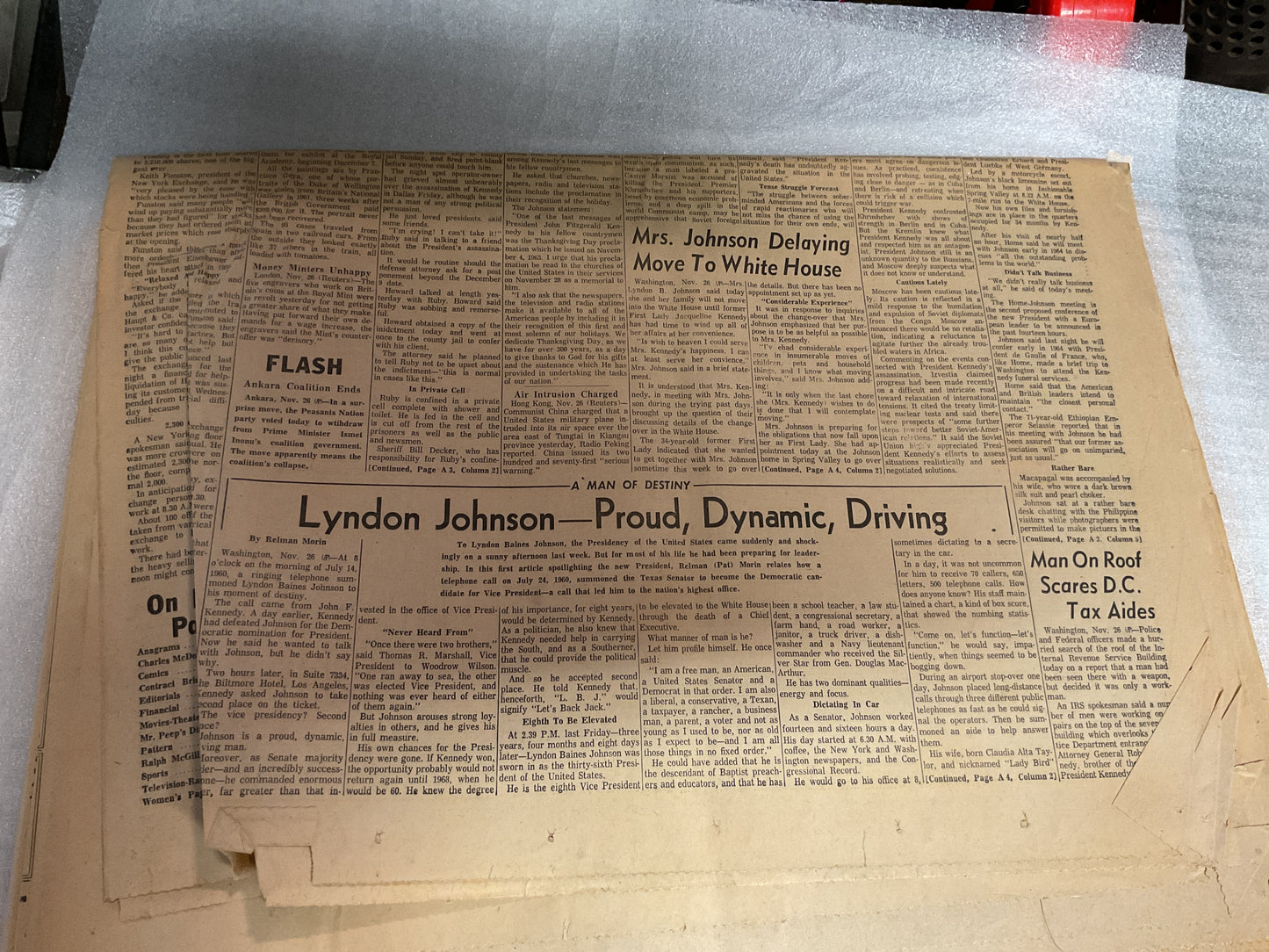 The Evening Sun Nov 26, 1963 “Johnson Confers”