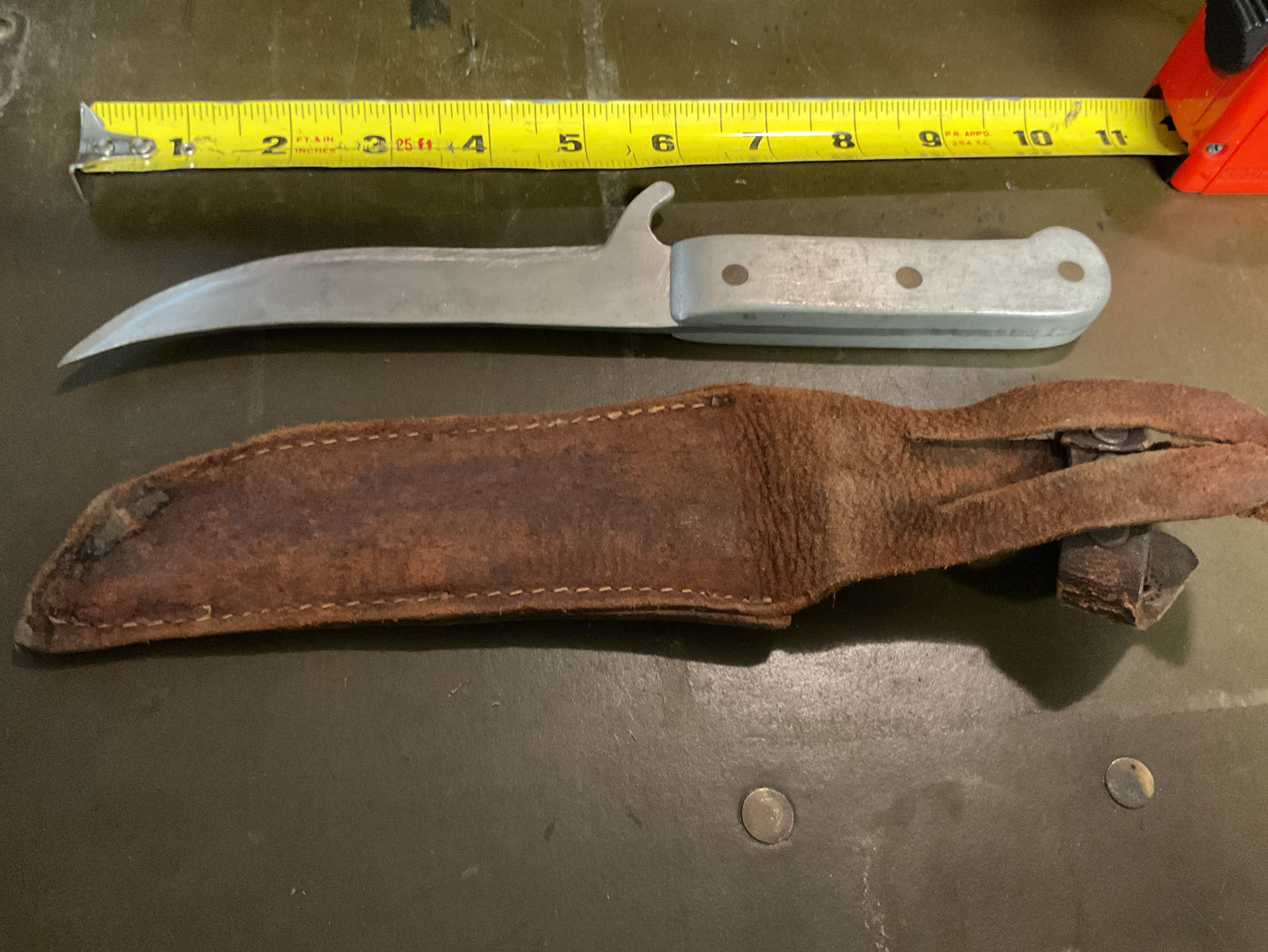WWII Theatre Knife Large Silver Handle