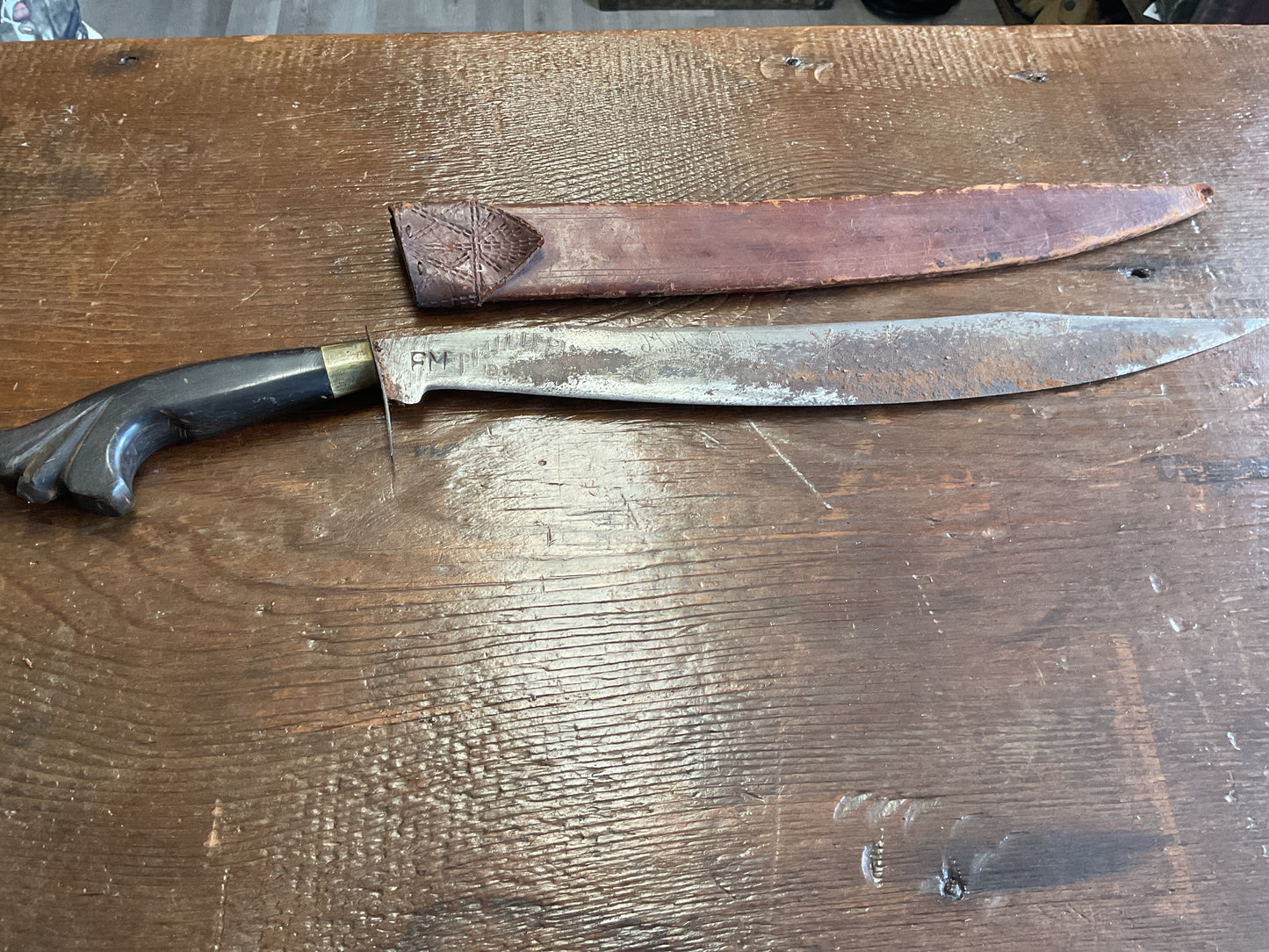 Pacific Theatre BOLO Knife makers mark stamped in the Ricasso