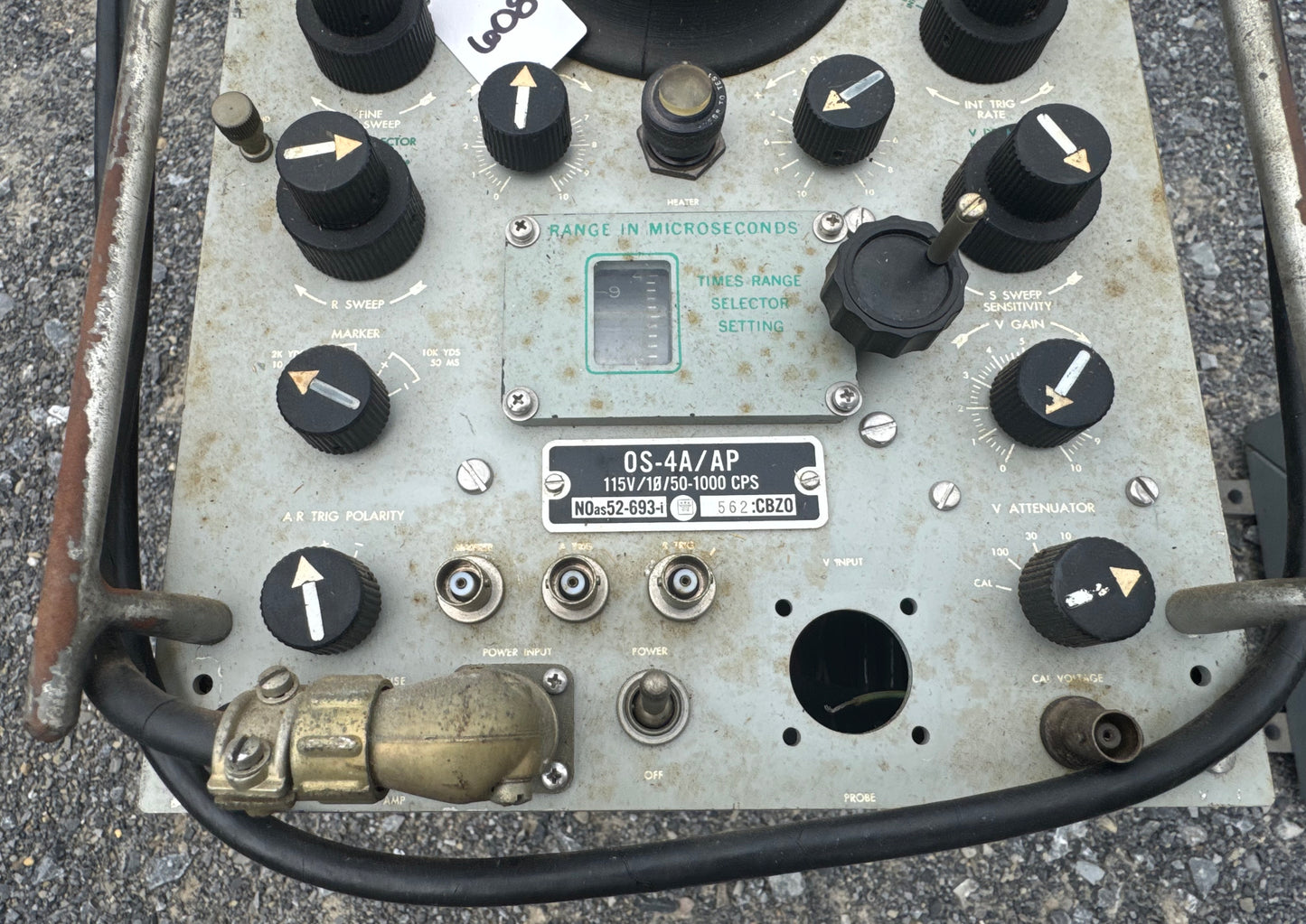 Cold War U.S. Military OS-4A/AP Radar Oscilloscope Test Set