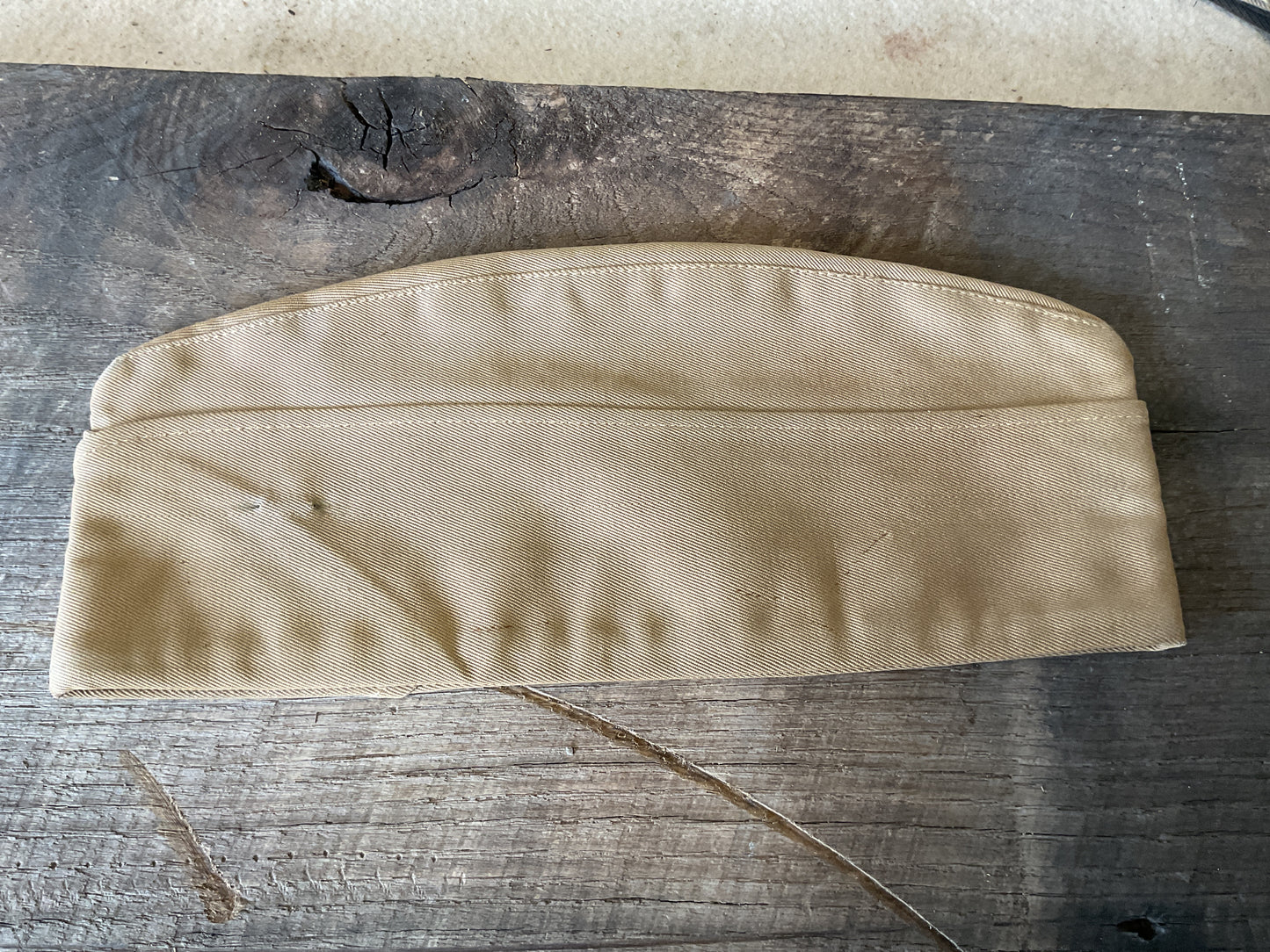 WWII Officers Garrison Cap (initialed)