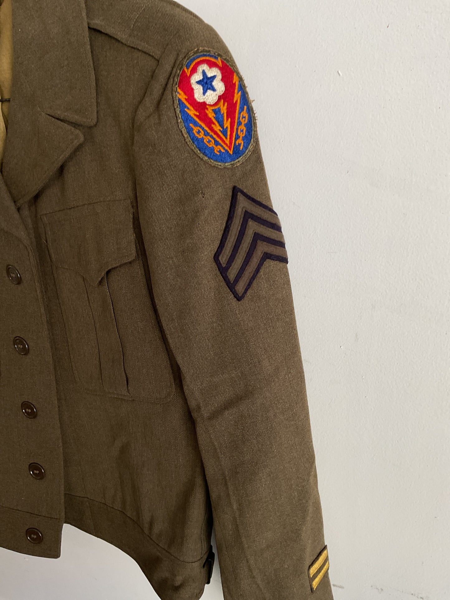 WWII U.S. Army ADSEC Service Dress Jacket – Sergeant, Size 36R
