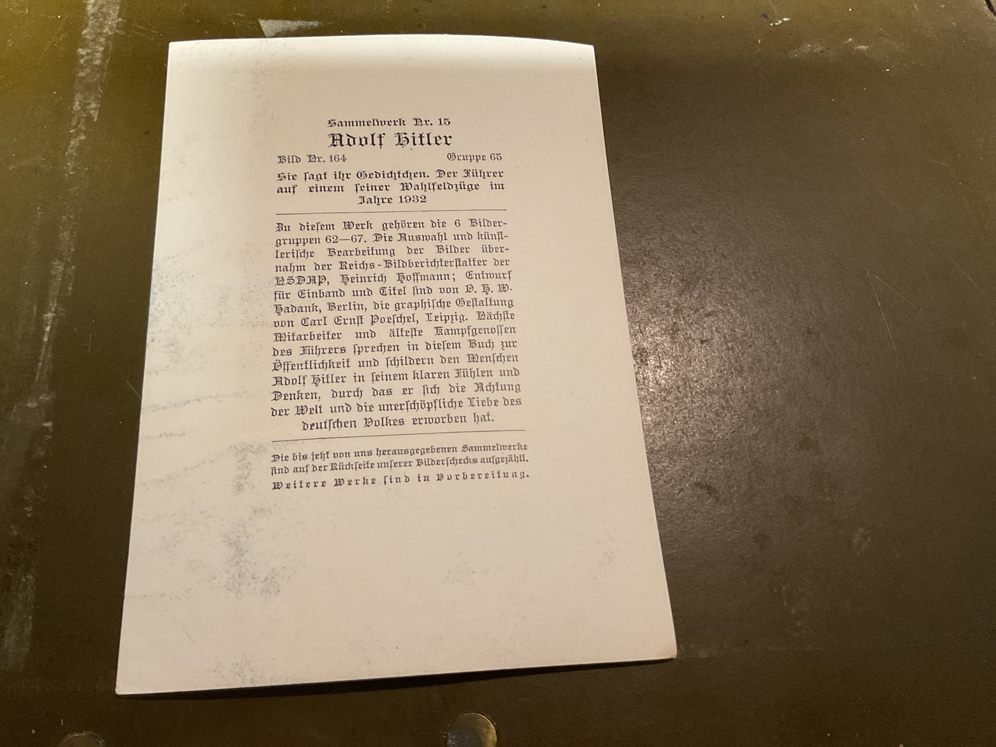 WWII German Propaganda Card