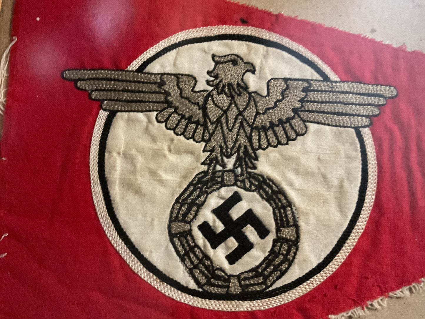 Original WWII German NSDAP Single-Sided Vehicle/Desk Pennant