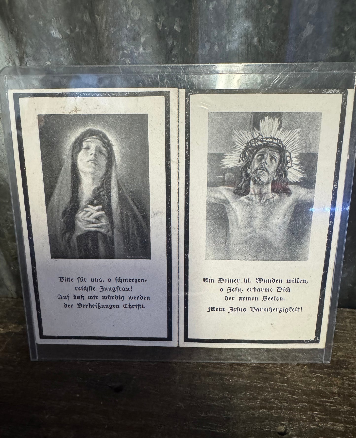 WWII German Memorial Death Card- Two Brothers – KIA & POW Death
