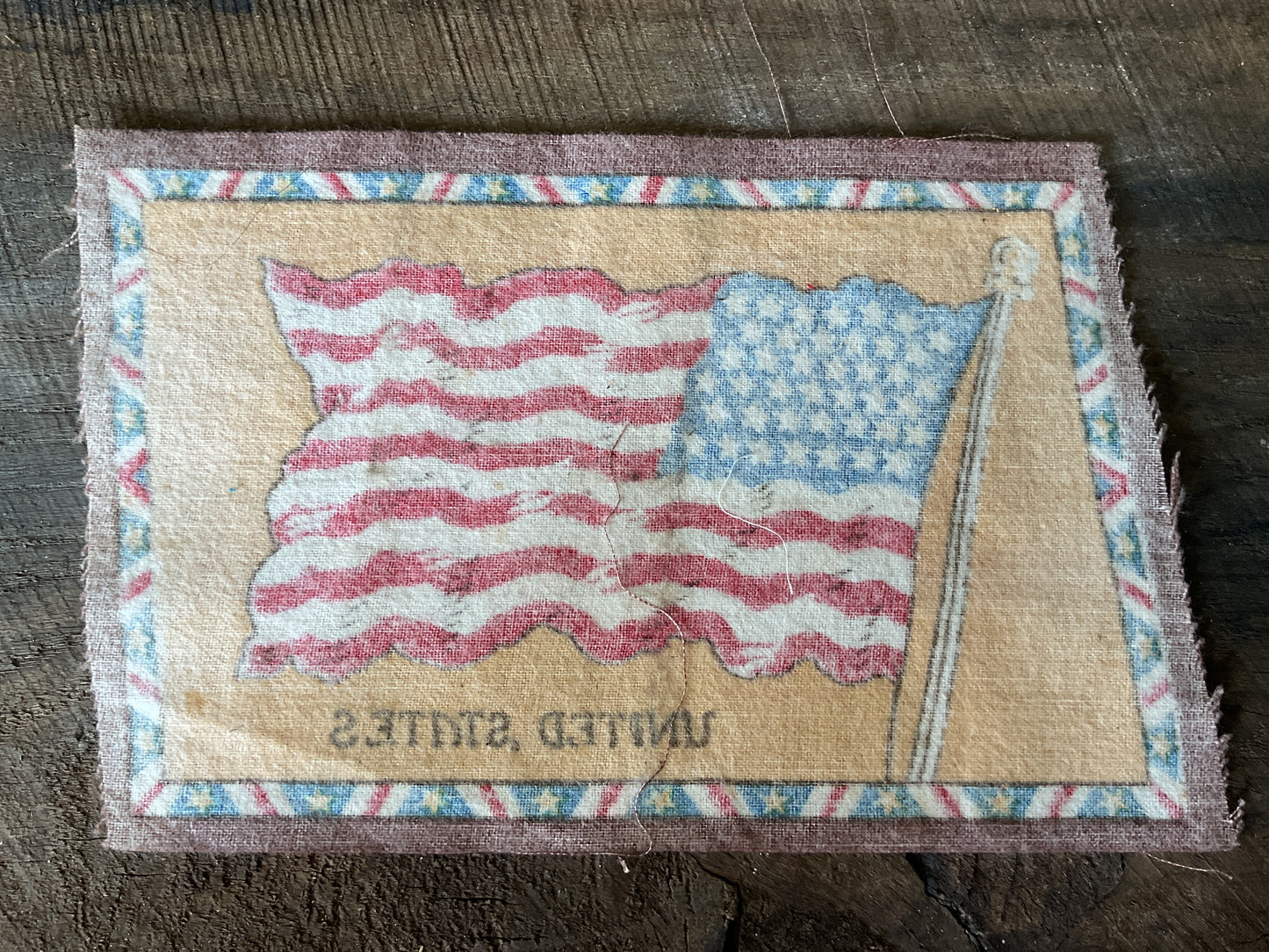 WWI Tobacco Felt Flag (approx 9x6)
