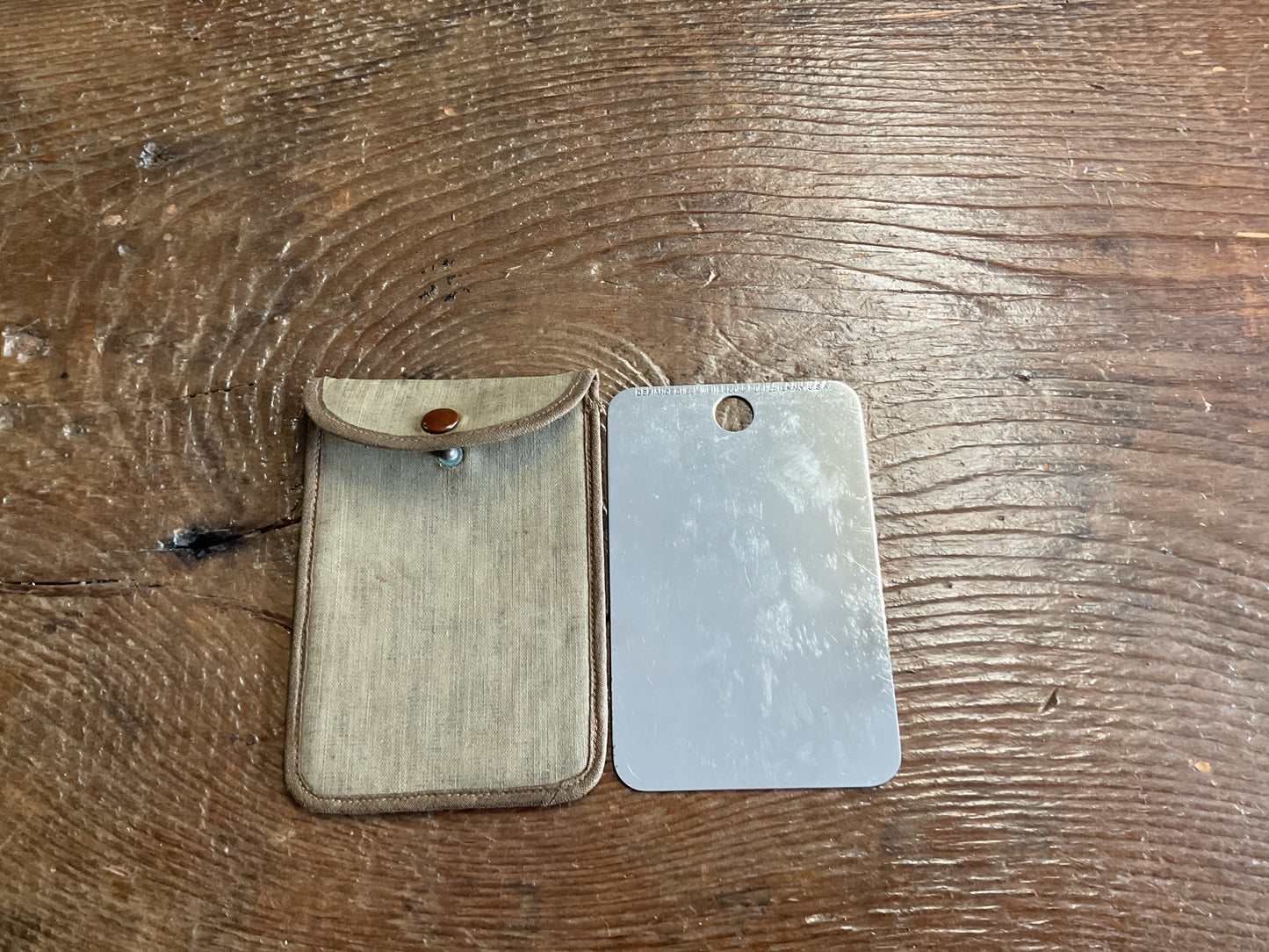 WWII US Steel Pocket Mirror