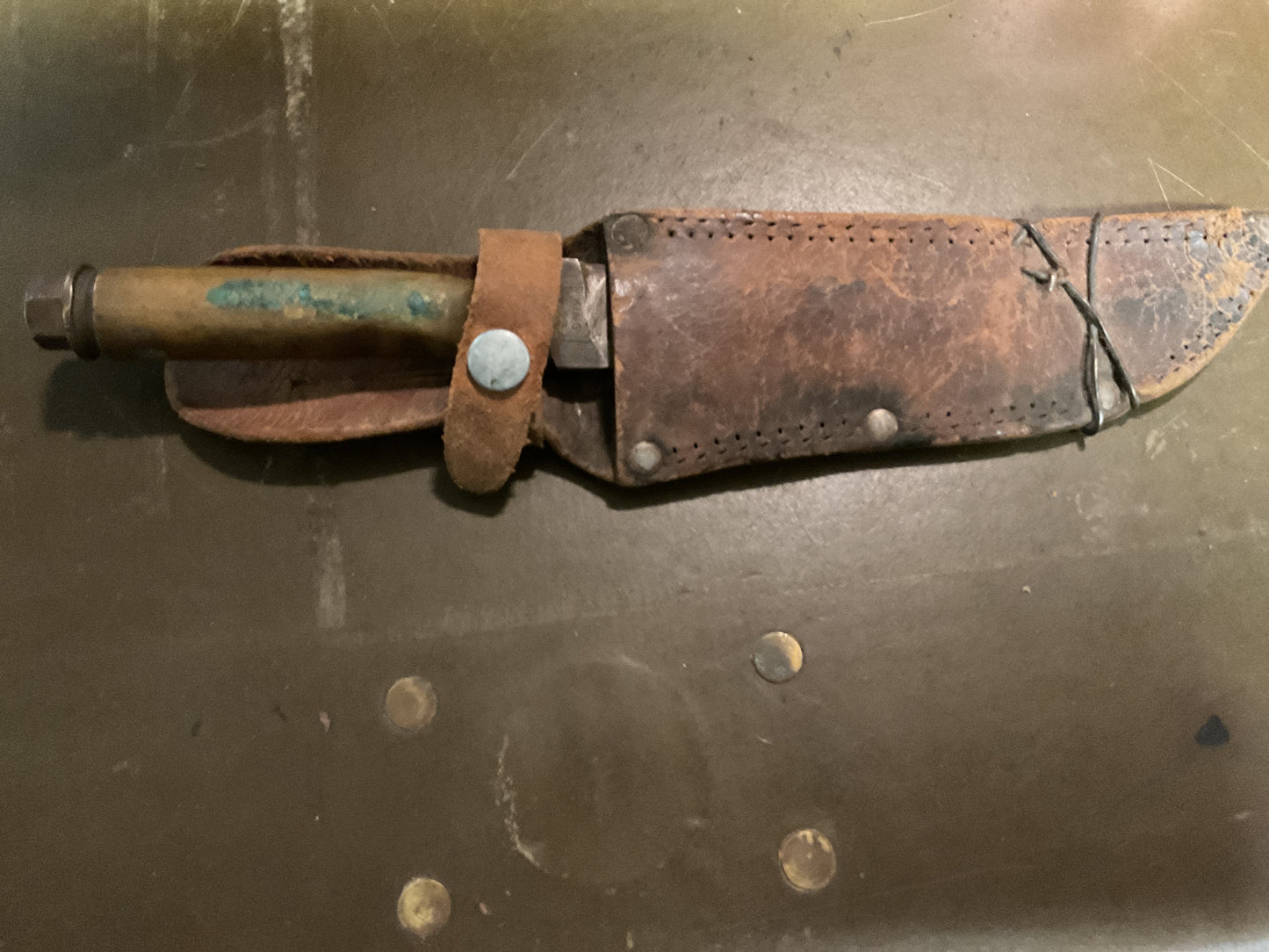 WWII Theatre Knife bronze Handle