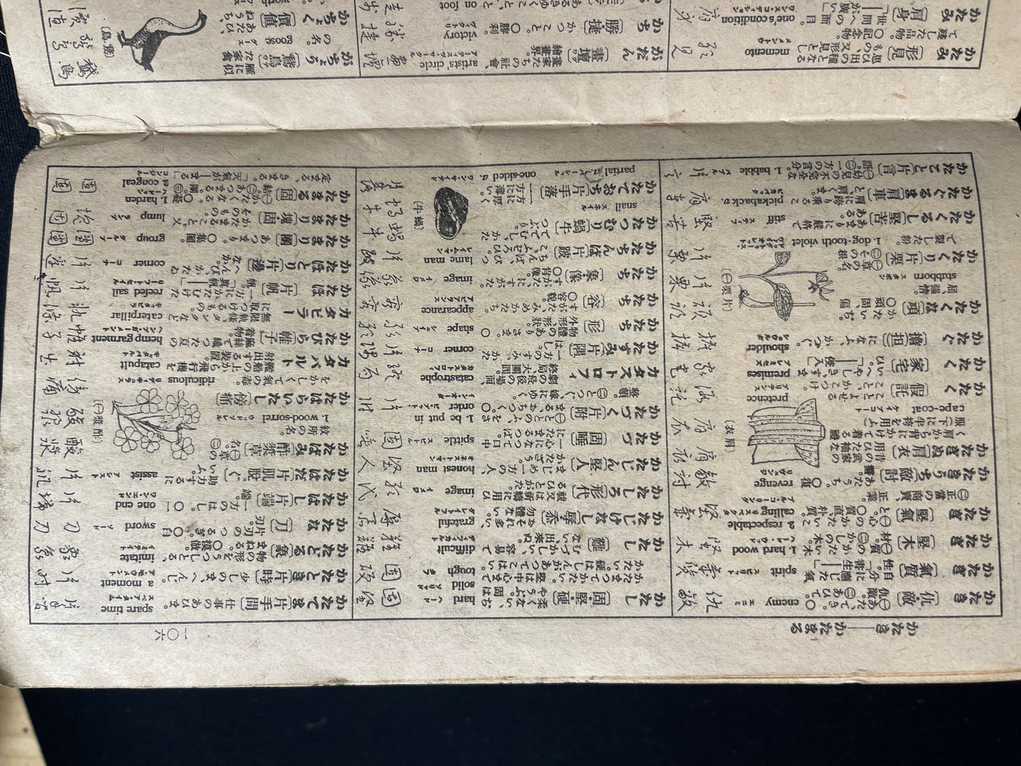 Rare Meiji/Taisho-Era Japanese-English-Chinese Travel Phrasebook with Tokyo Maps (c. 1890s–1920s)