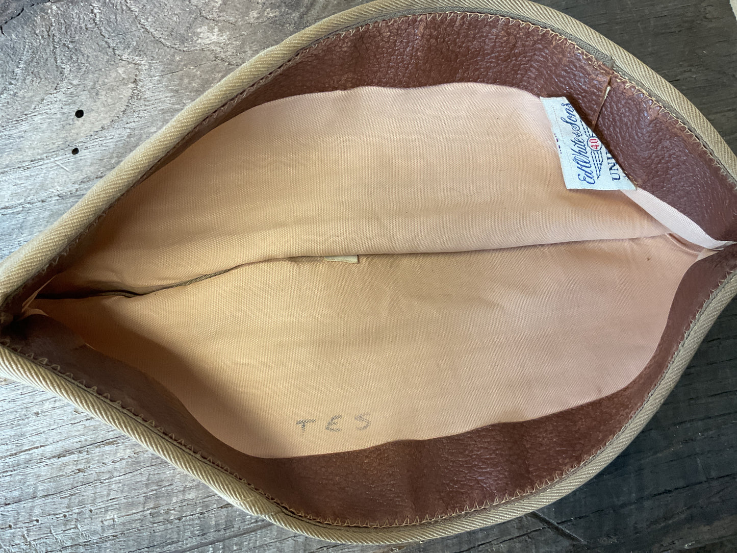 WWII Officers Garrison Cap (initialed)