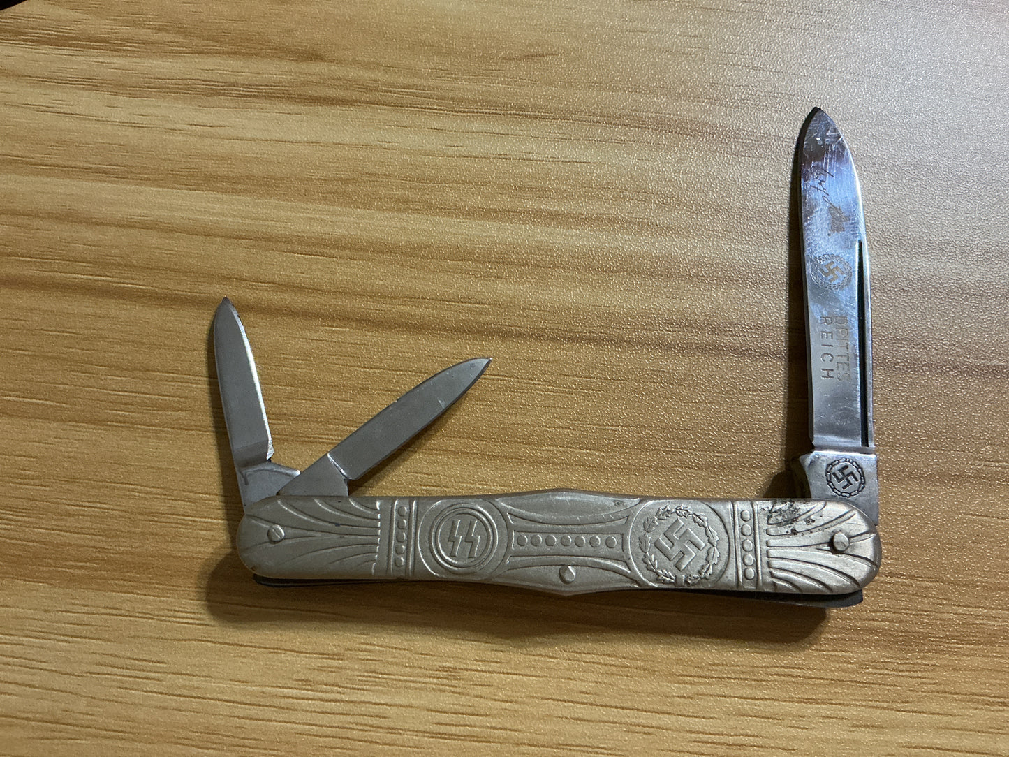Vintage Japan Made-SS Themed Commemorative Multi-Blade Pocket Knife