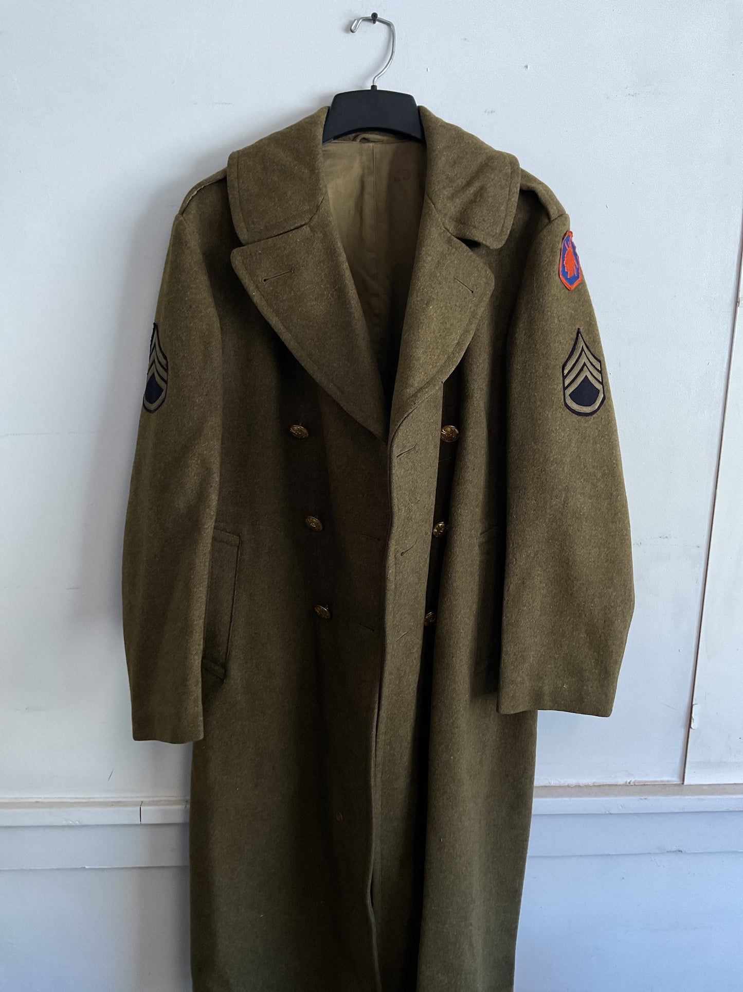 WWII 98th Infantry Division Army Overcoat