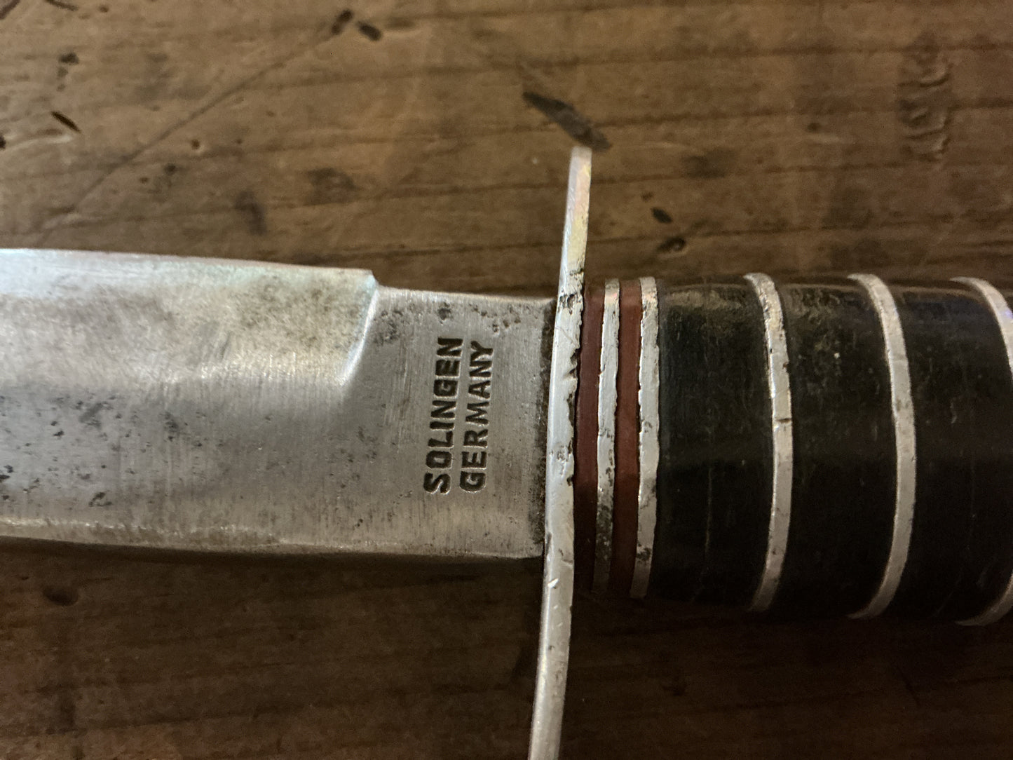 Vintage Sheriff Knife-Solingen Germany-Fixed Blade Hunting Knife w/ Original Sheath