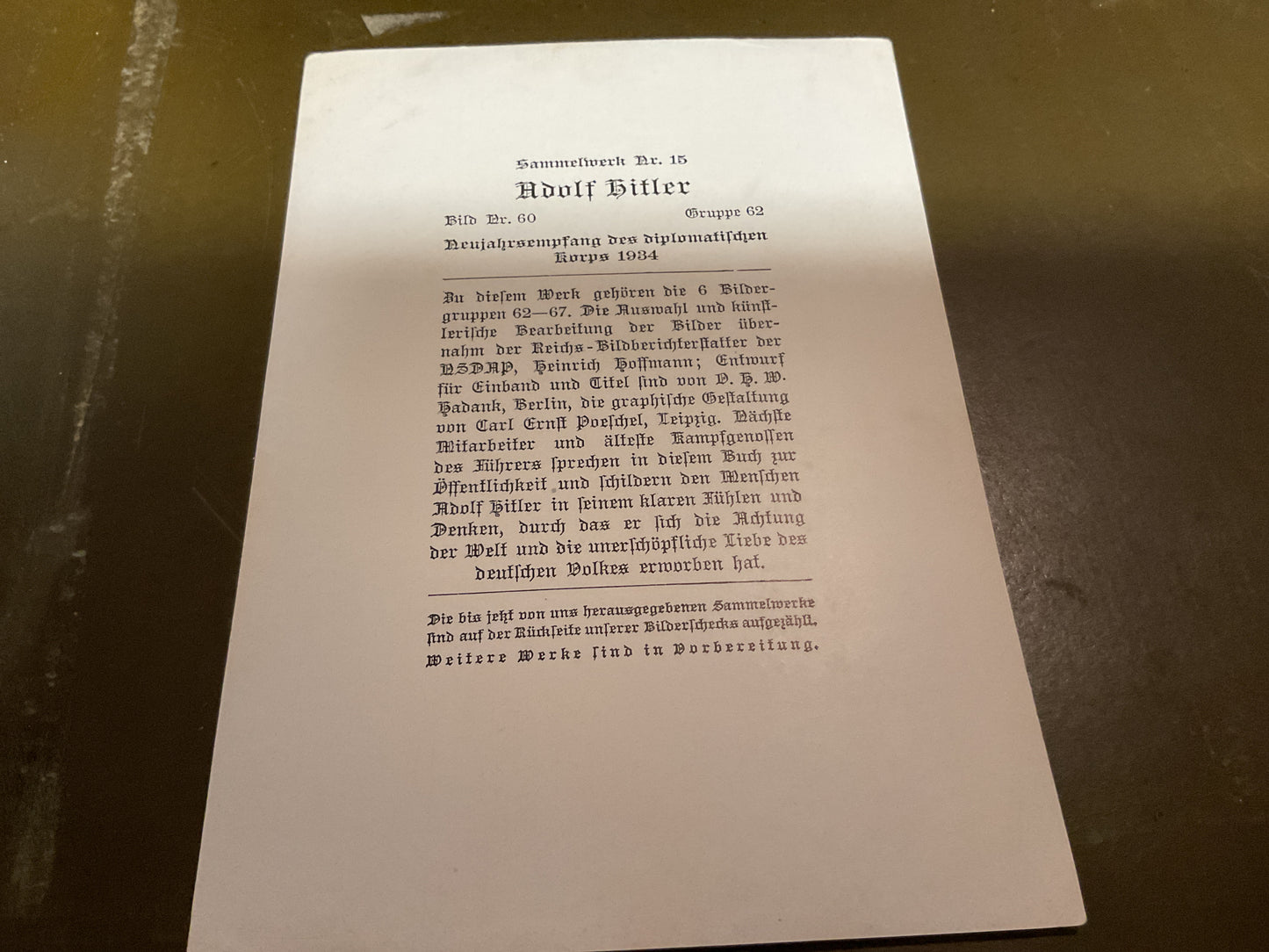 WWII German Propaganda Card