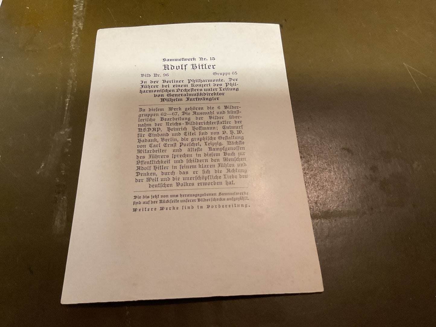 WWII German Propaganda Card