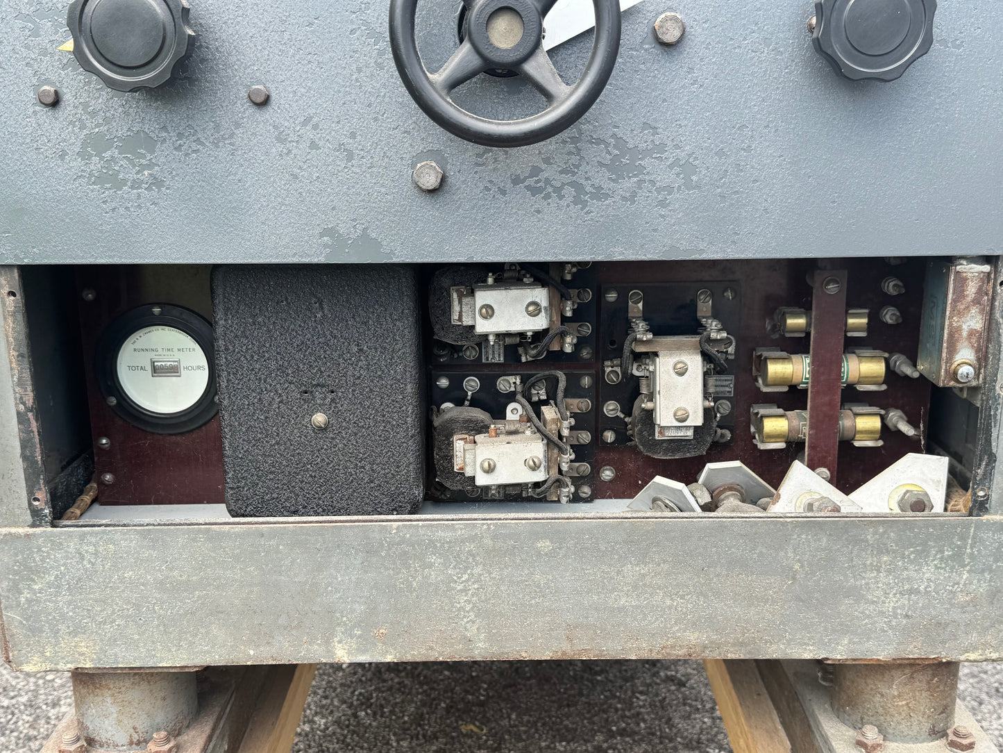 Large WWII-era radar/electronics transmitter cabinet