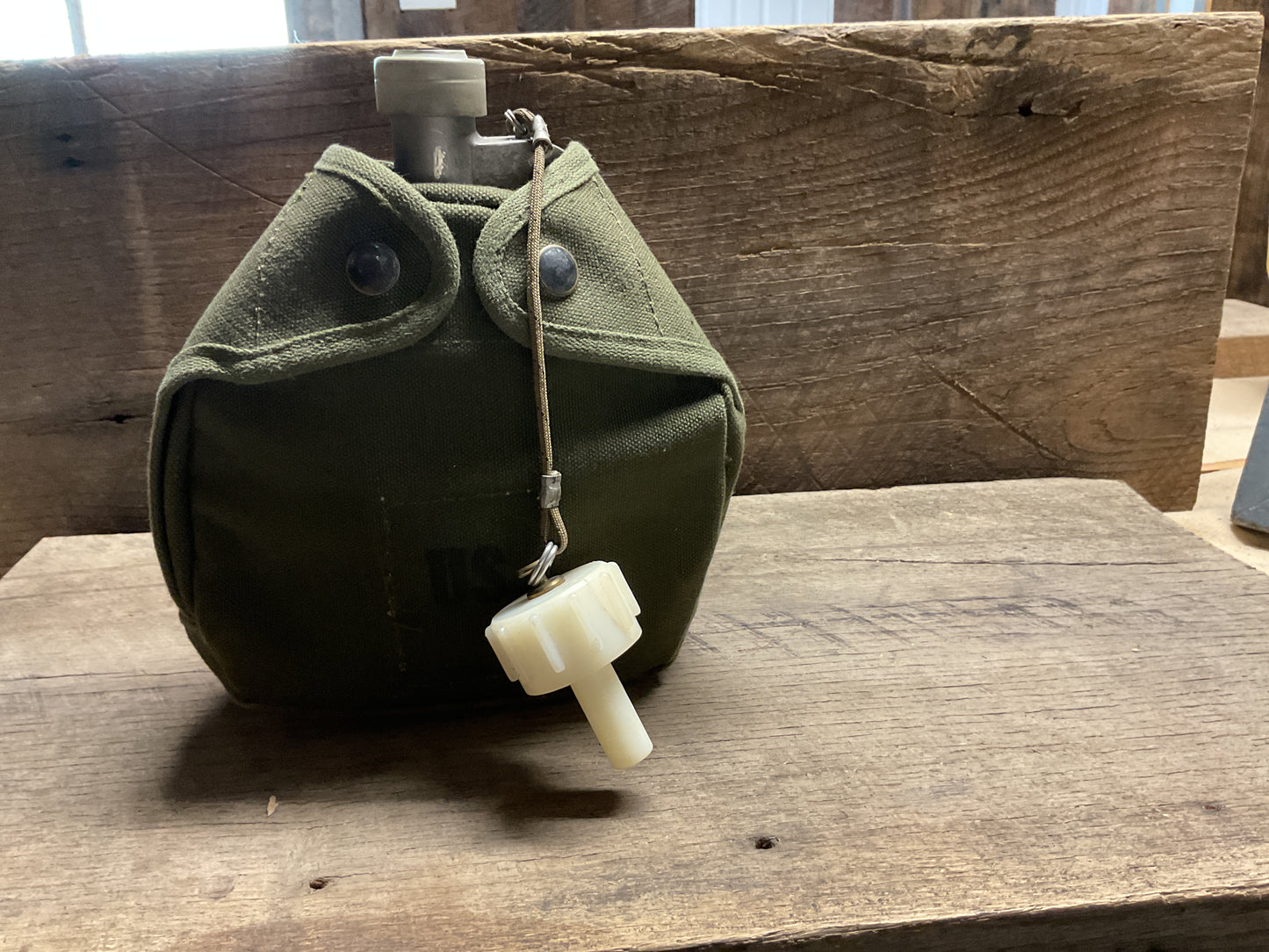 Vintage U.S. Army Artic Issue Carellon Metal Canteen with Cover