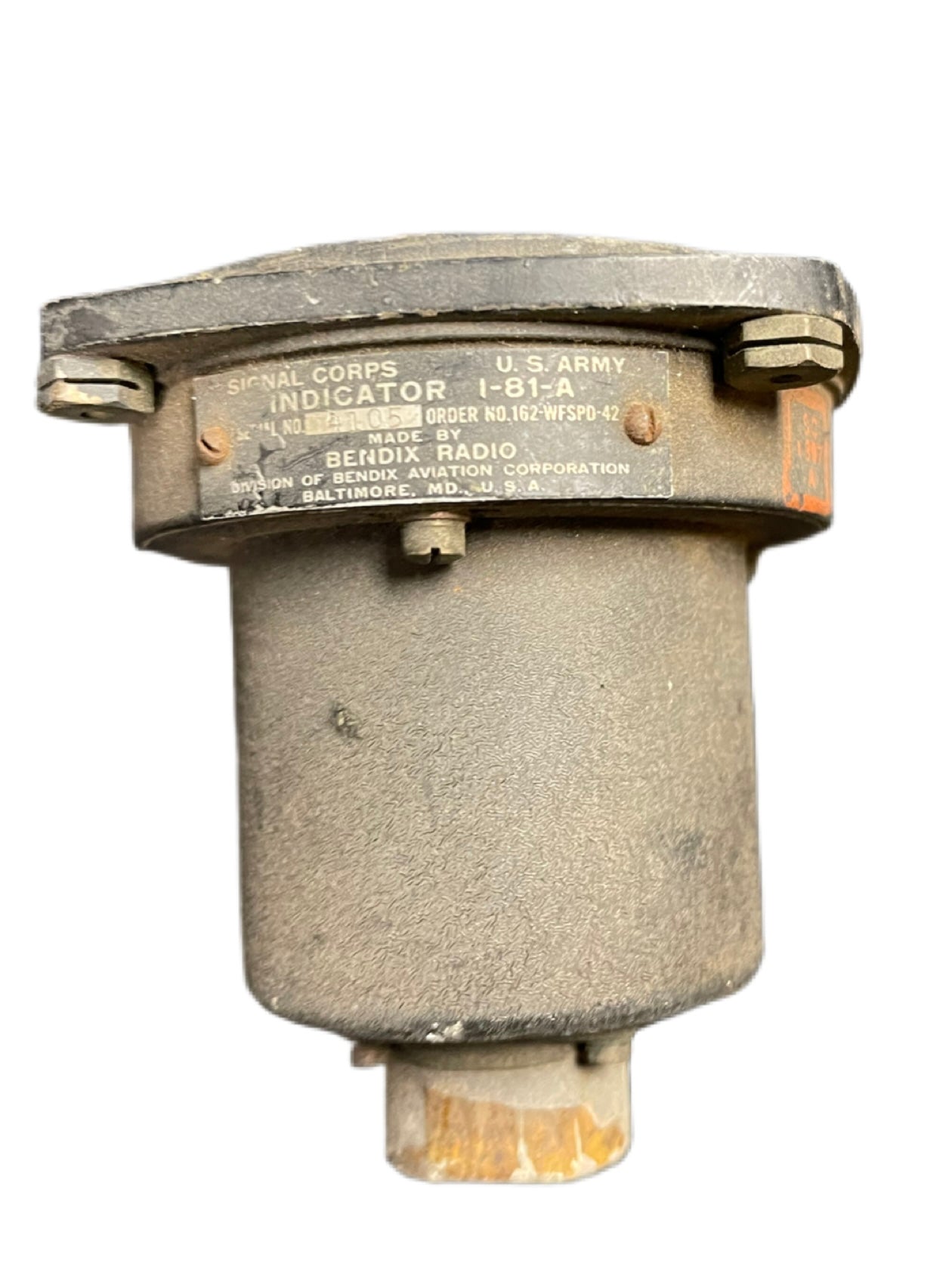 WWII U.S. Army Signal Corps Bendix I-81-A Radio Compass Indicator