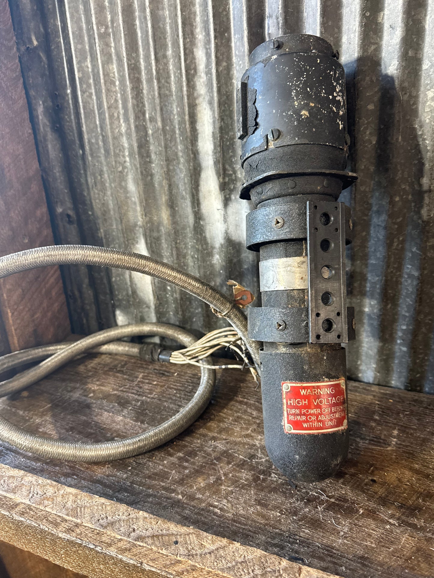 Vintage Military ID-15/APA Radar Indicator Scope / CRT Display Assembly