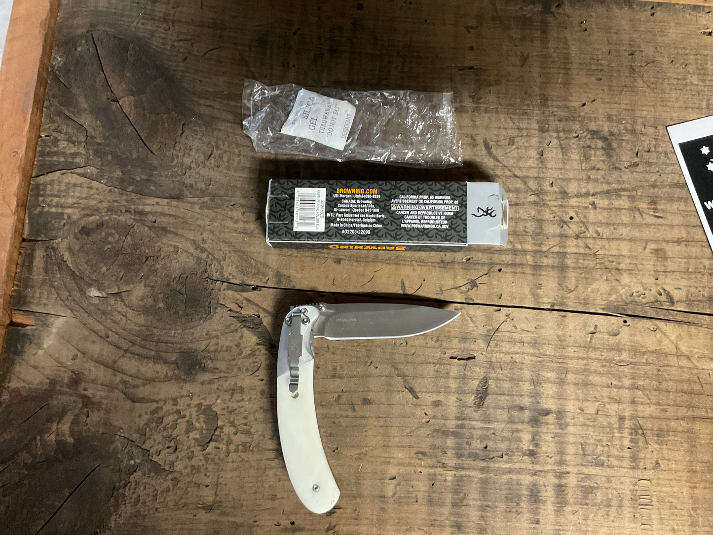 Browning Pheasants Forever Folding Pocket Knife-Bone Handle