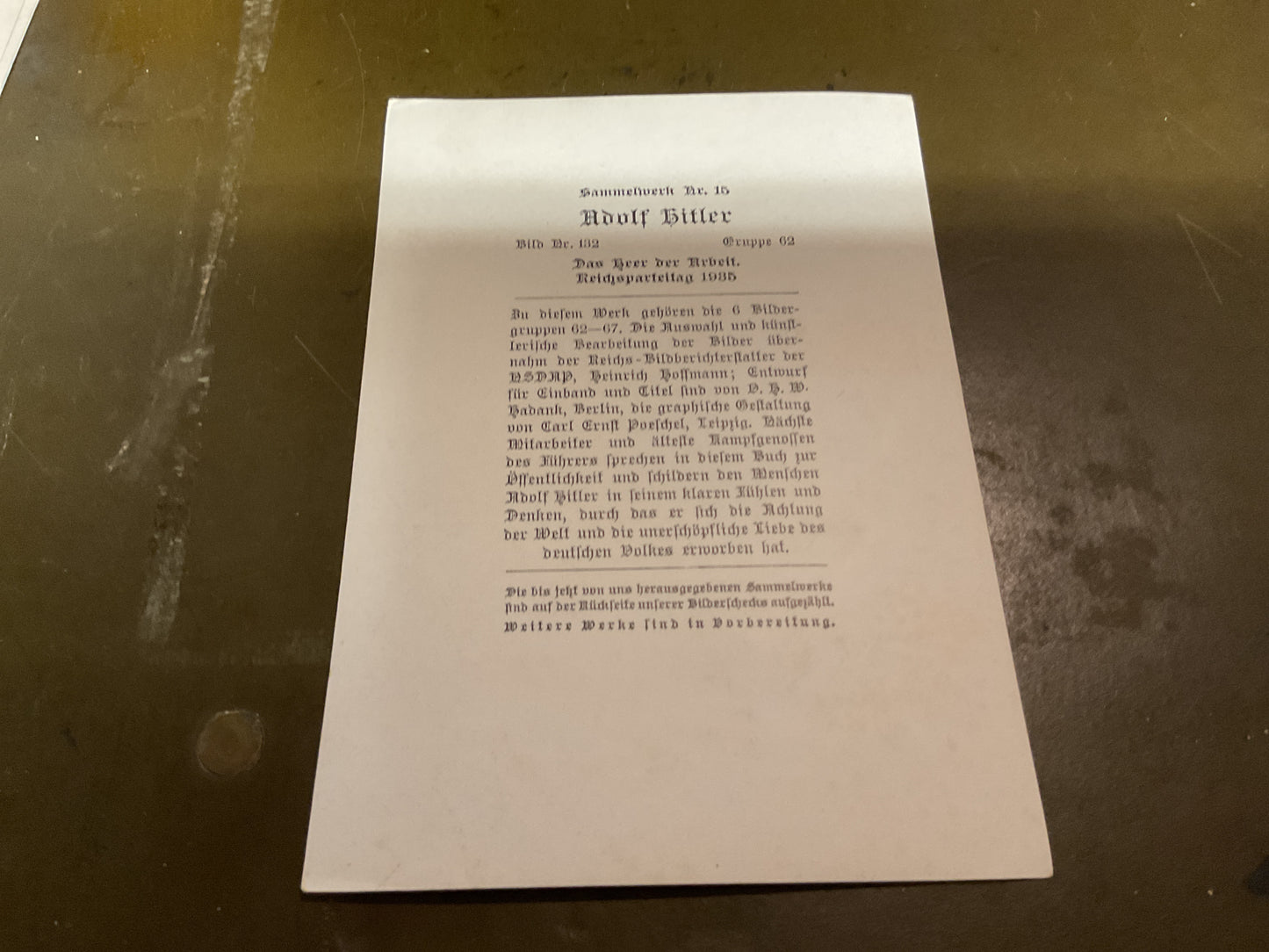 WWII German Propaganda Card