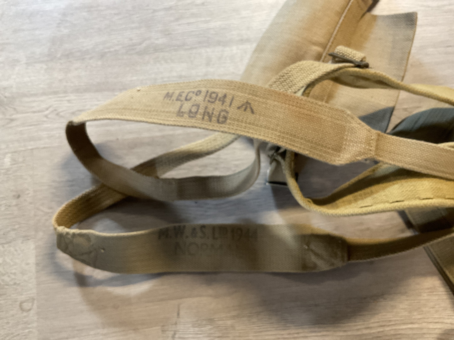 WWII P-37 Infantry Web Set with Water Bottle Holder British