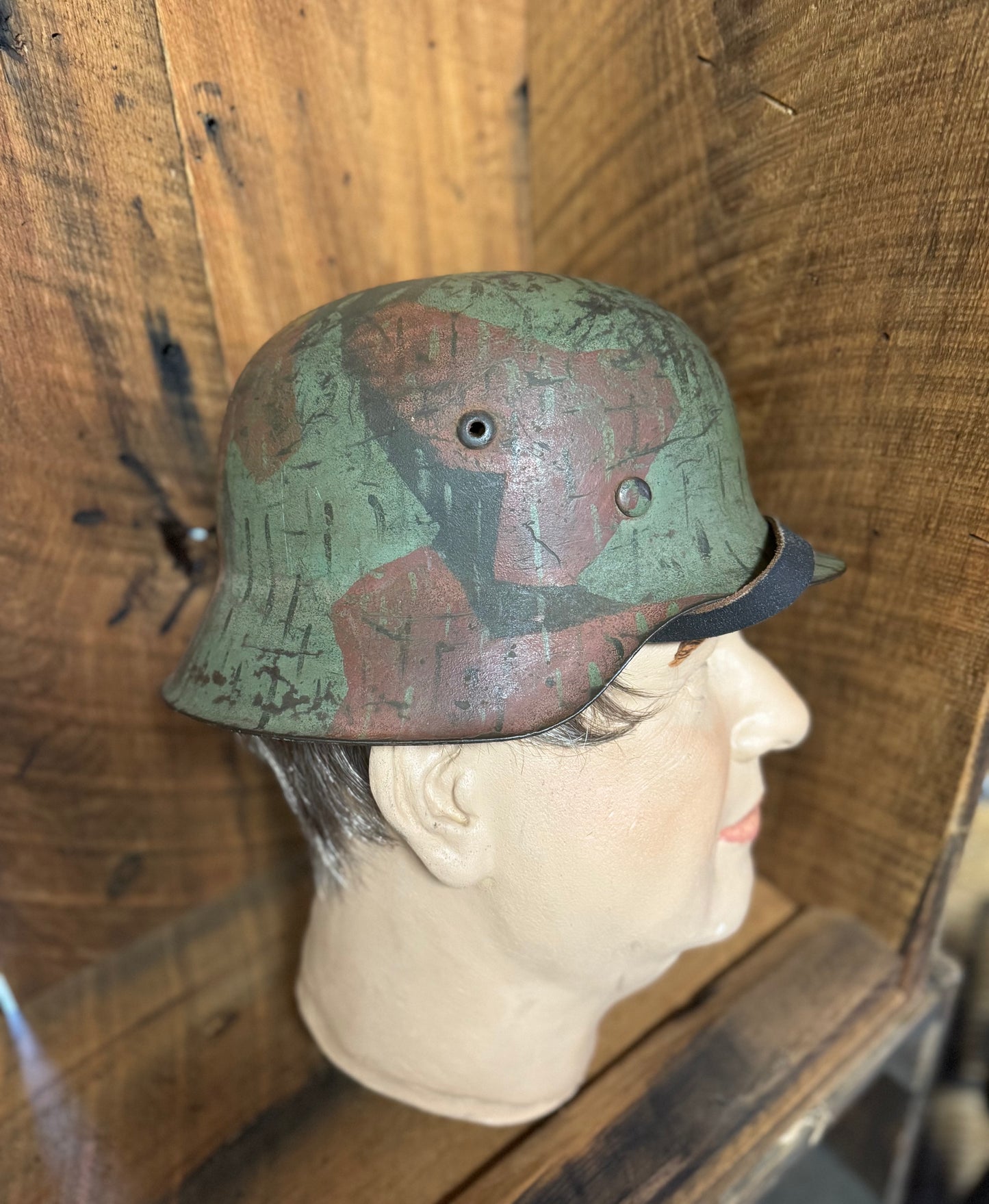 German WWII Camo hkP64 Helmet