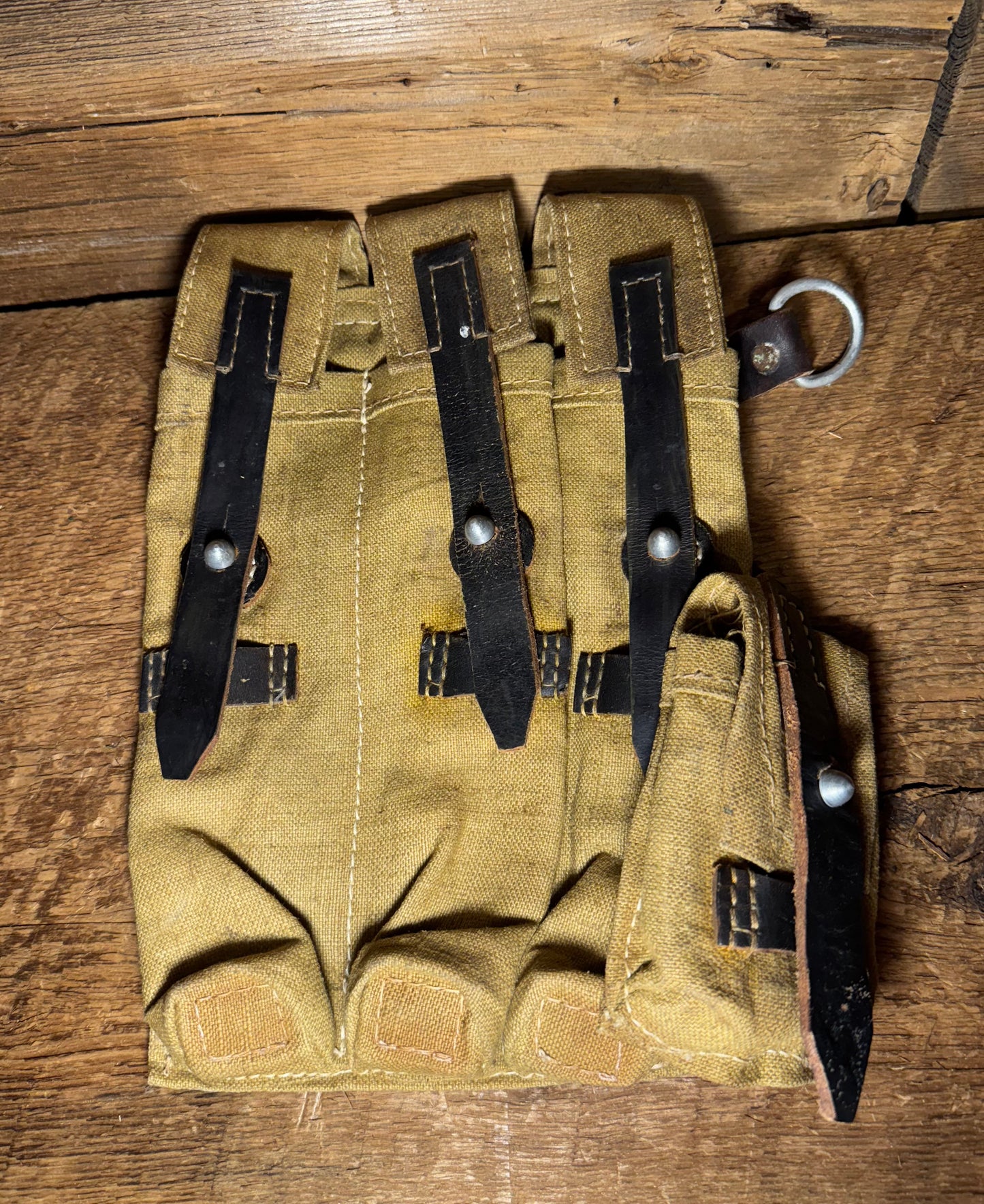 Original German WWII Matched Pair of MP 38/40 Tropical Afrika Korps Magazine Pouches