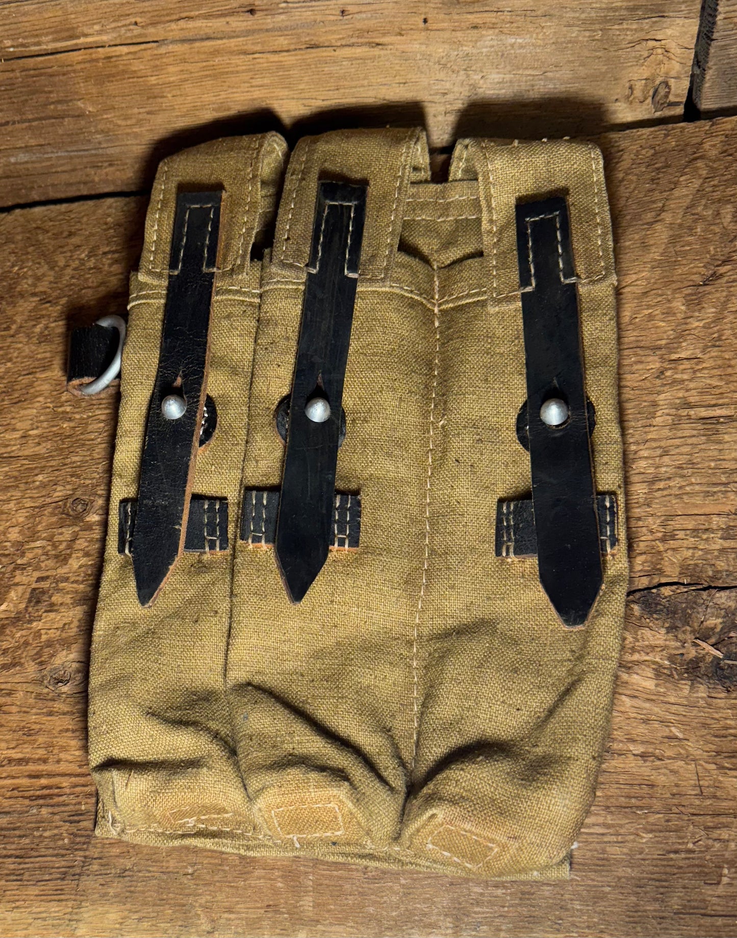 Original German WWII Matched Pair of MP 38/40 Tropical Afrika Korps Magazine Pouches